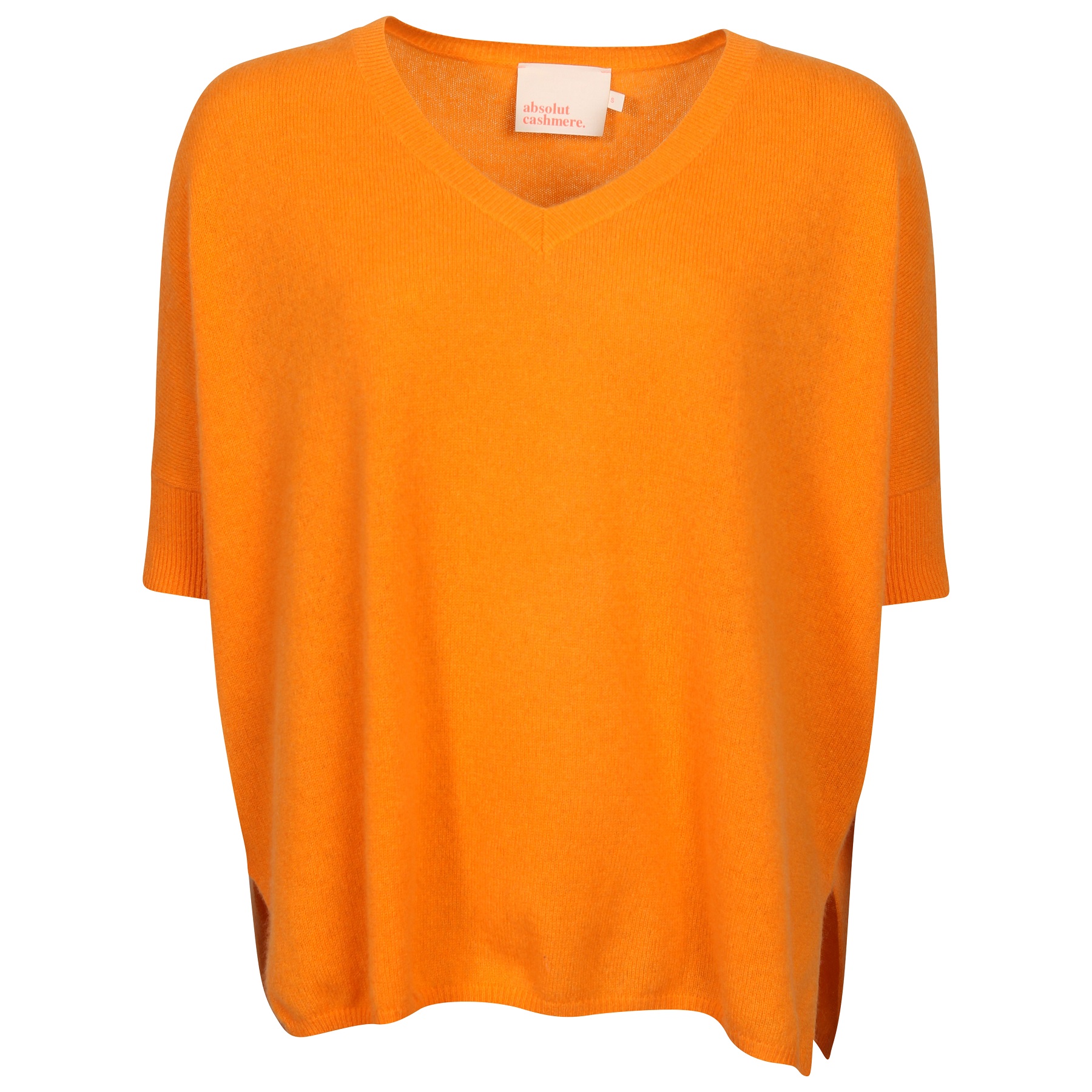 Absolut Cashmere Poncho Kate in Orange L