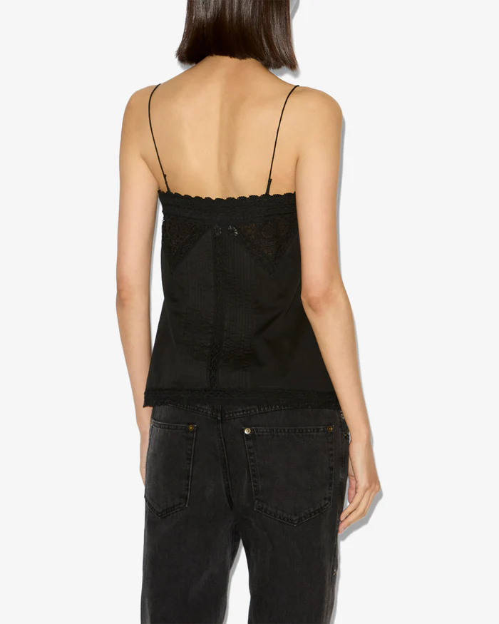 ISABEL MARANT ÉTOILE Gaelia Top in Black ISABEL MARANT ÉTOILE Gaelia Top in Black