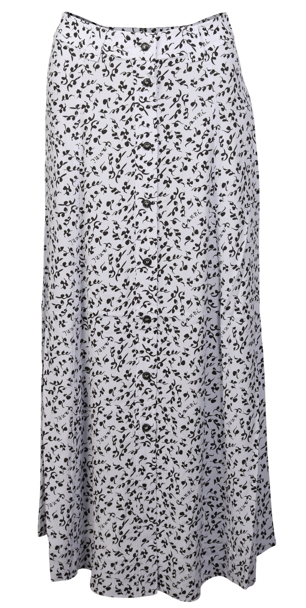 Ganni Crepe Skirt Light Blue Printed