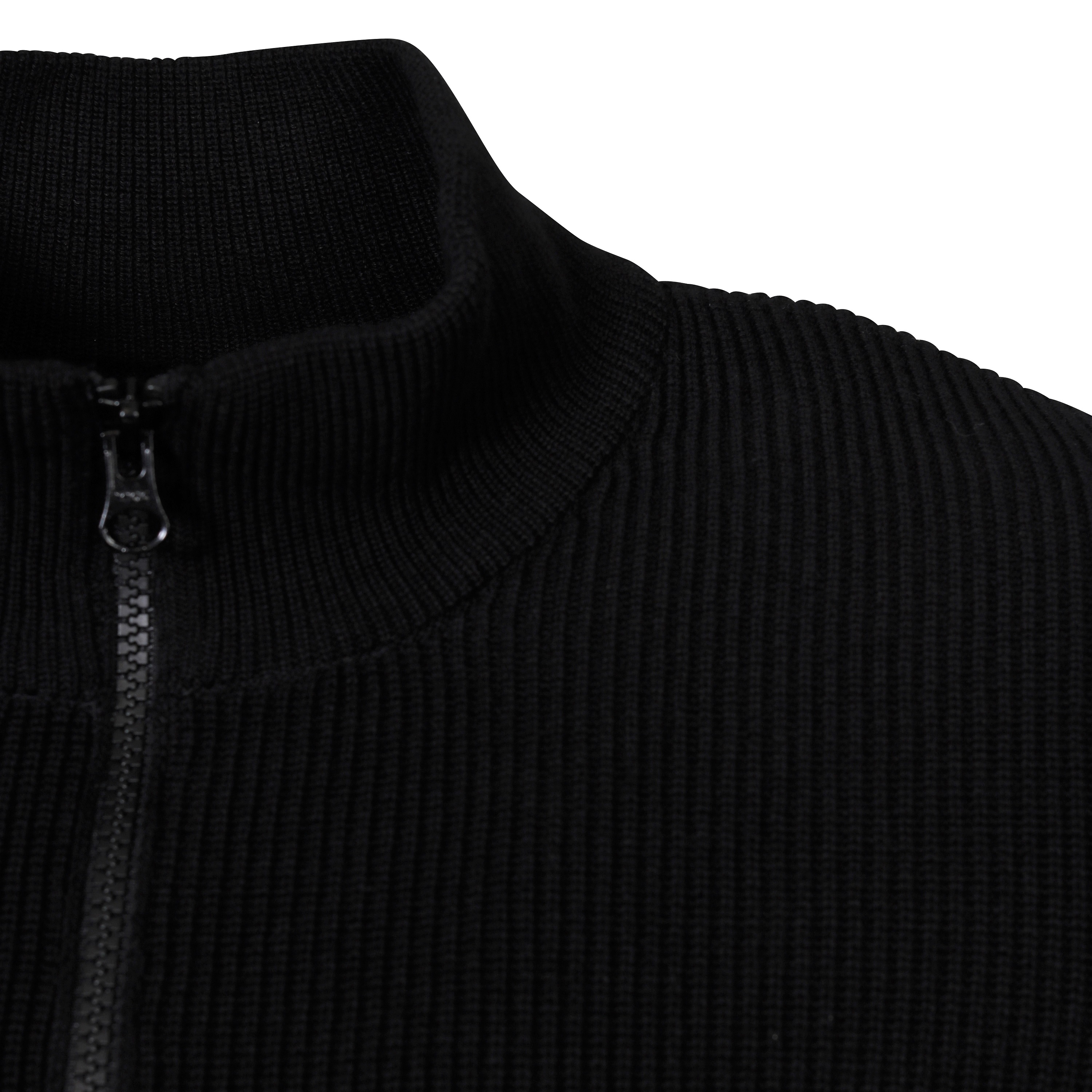 Stone Island Knit Zip Jacket in Black 2XL
