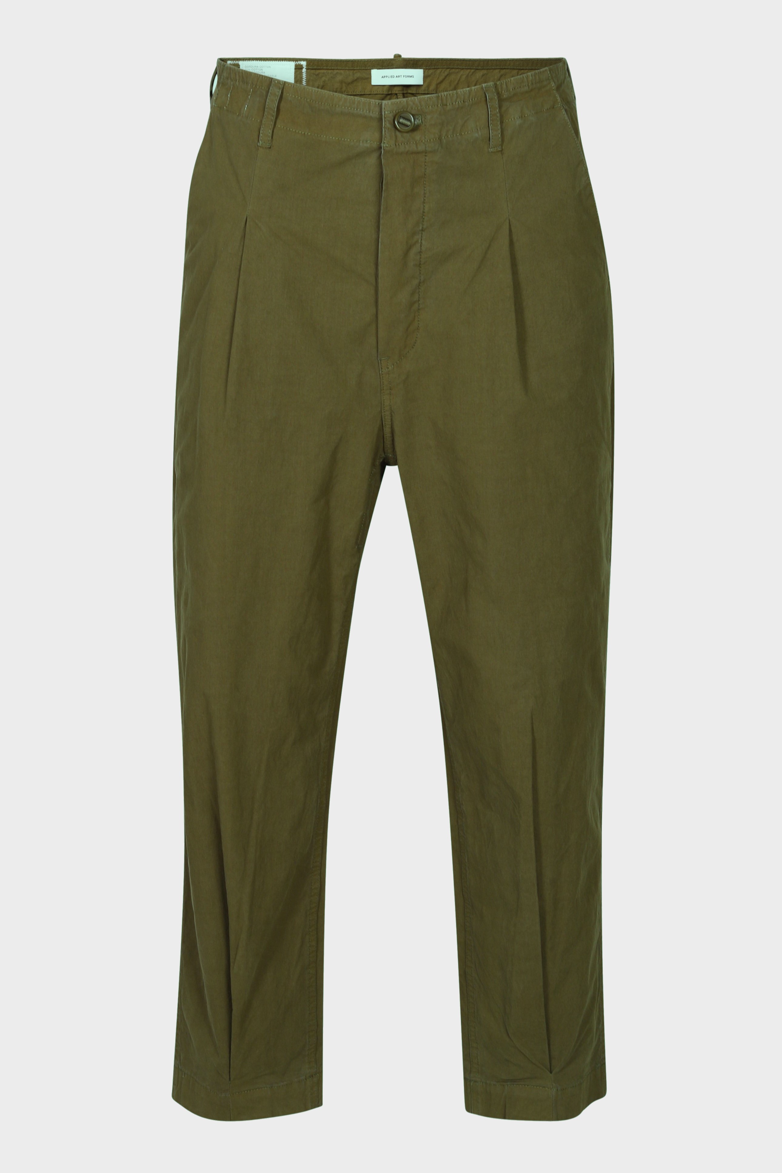 APPLIED ART FORMS Japanese Cargo Pant in Military Green