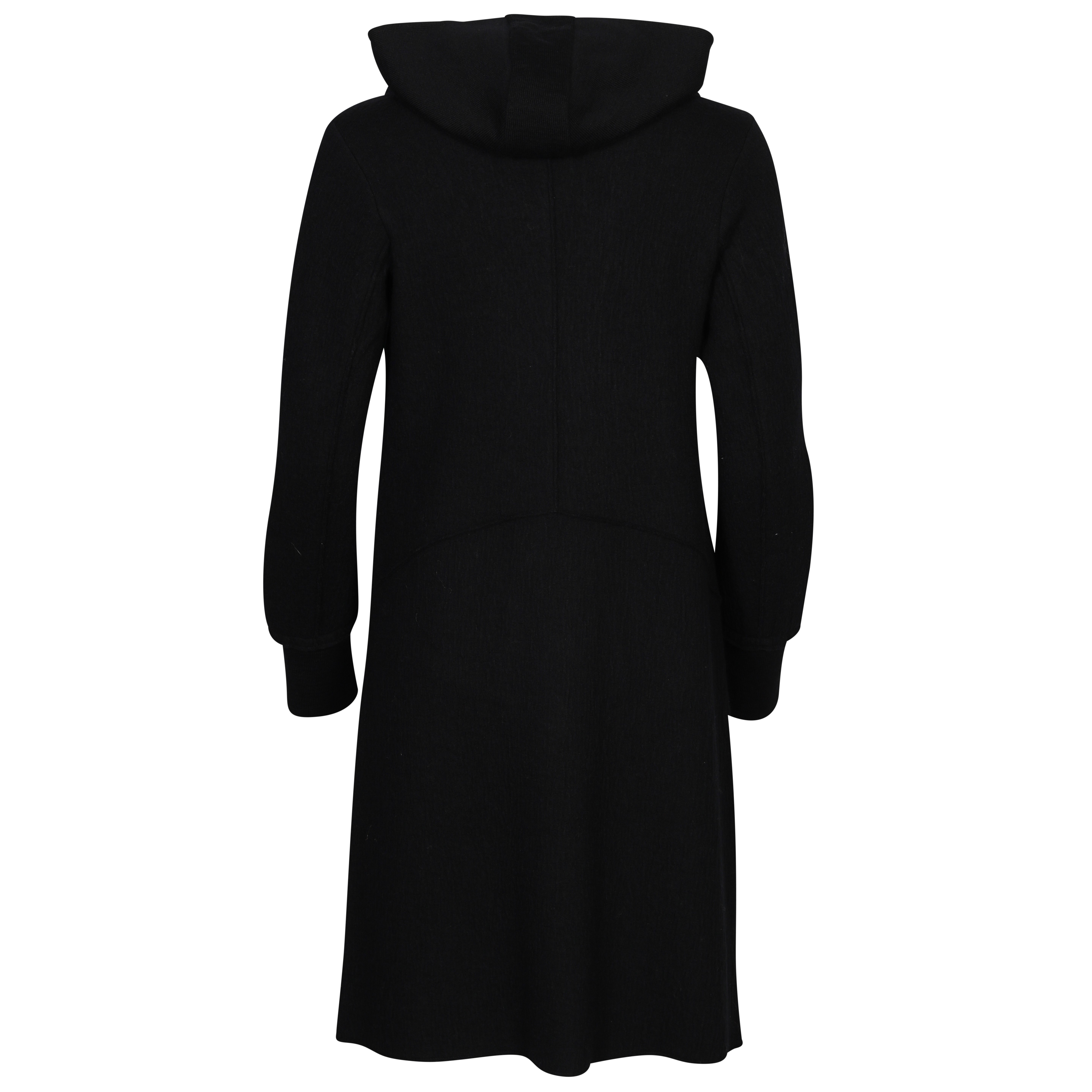 Transit Par Such Coat in Black With Detachable Hood S