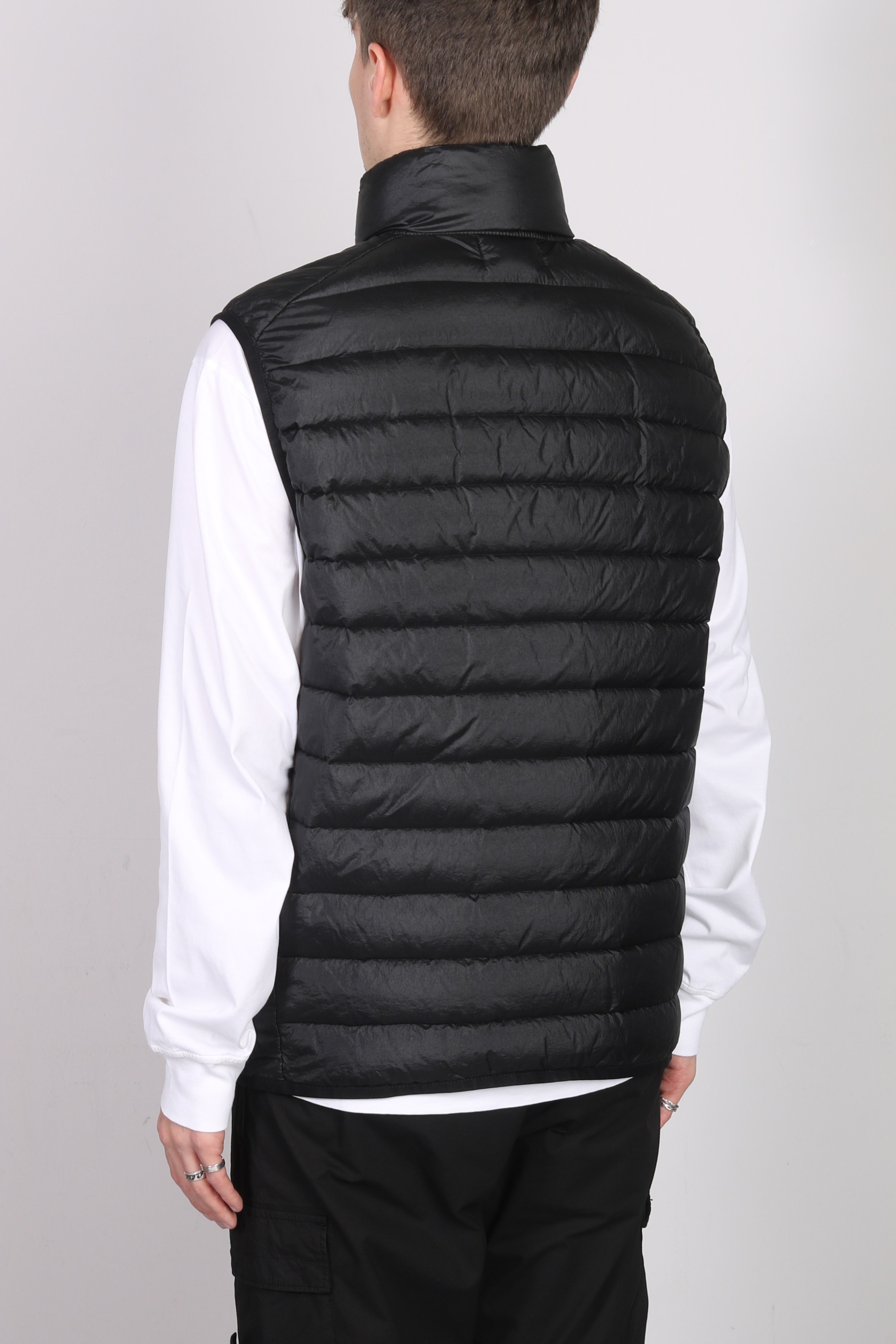 STONE ISLAND Down Vest in Black M