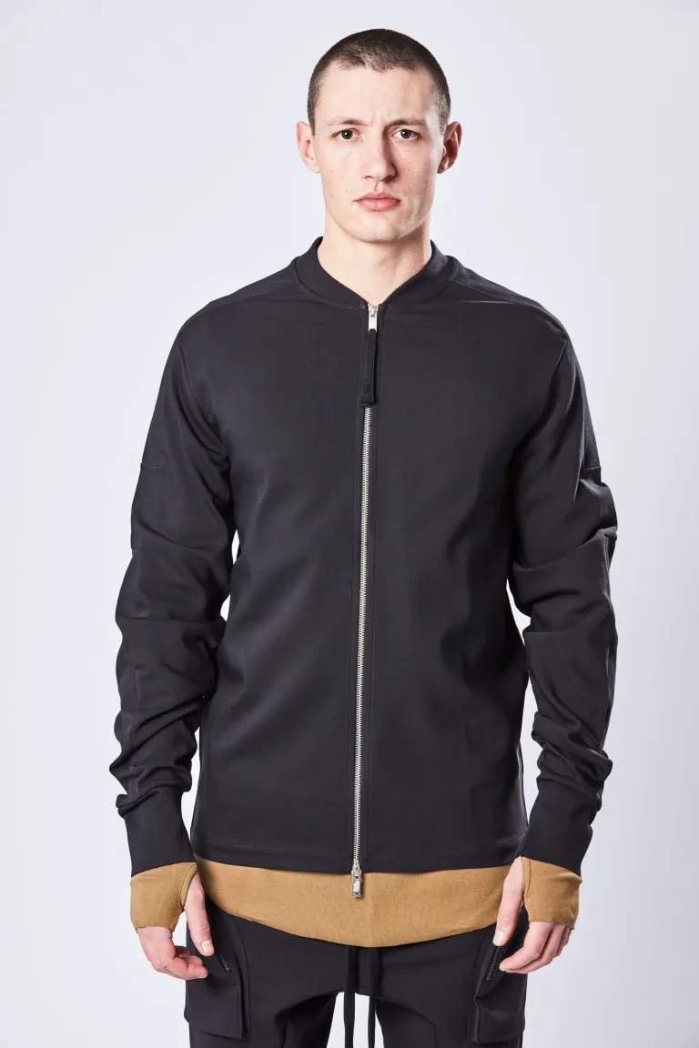 THOM KROM Zip Sweatjacket in Black XXL