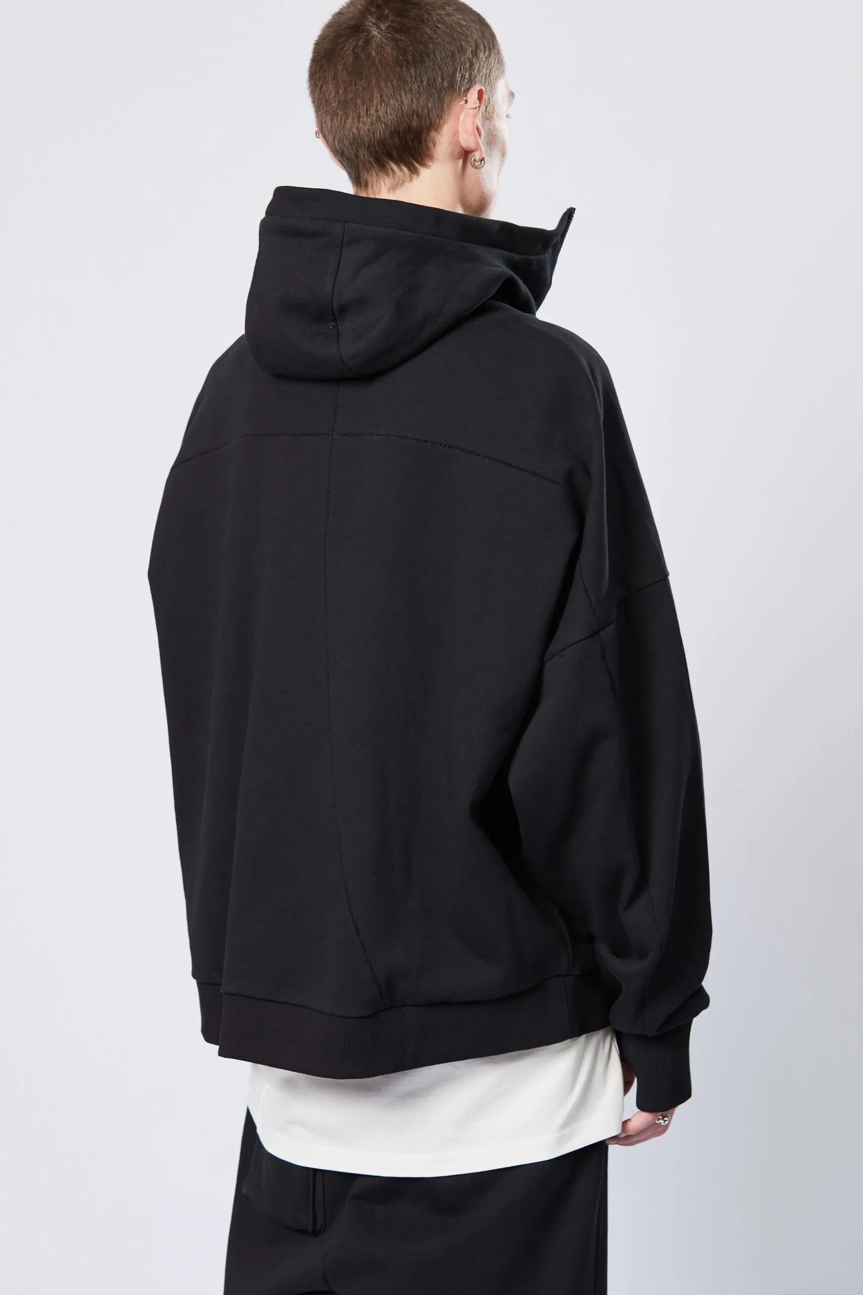 THOM KROM Oversize Zip Hoodie in Black M