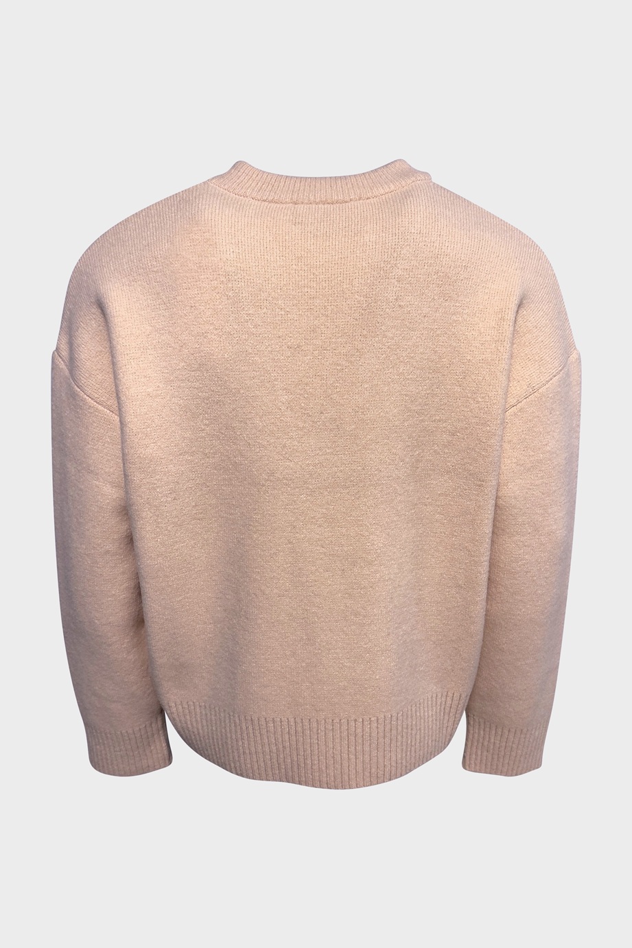 AMI PARIS de Coeur Knit Cardigan in Powder/Off White AMI PARIS de Coeur Knit Cardigan in Powder/Off White