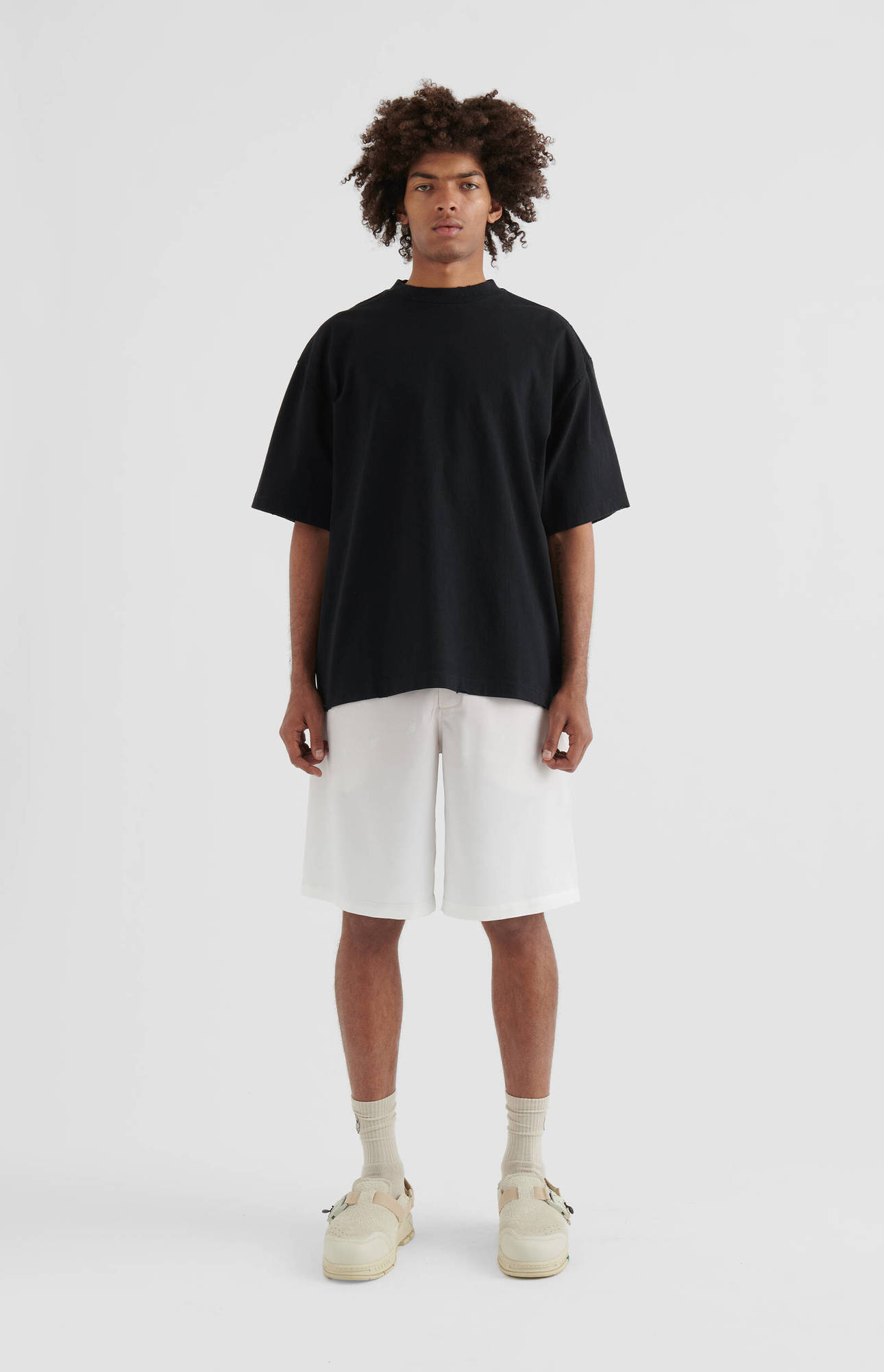 AXEL ARIGATO Series Distressed T-Shirt Backprinted in Black XL