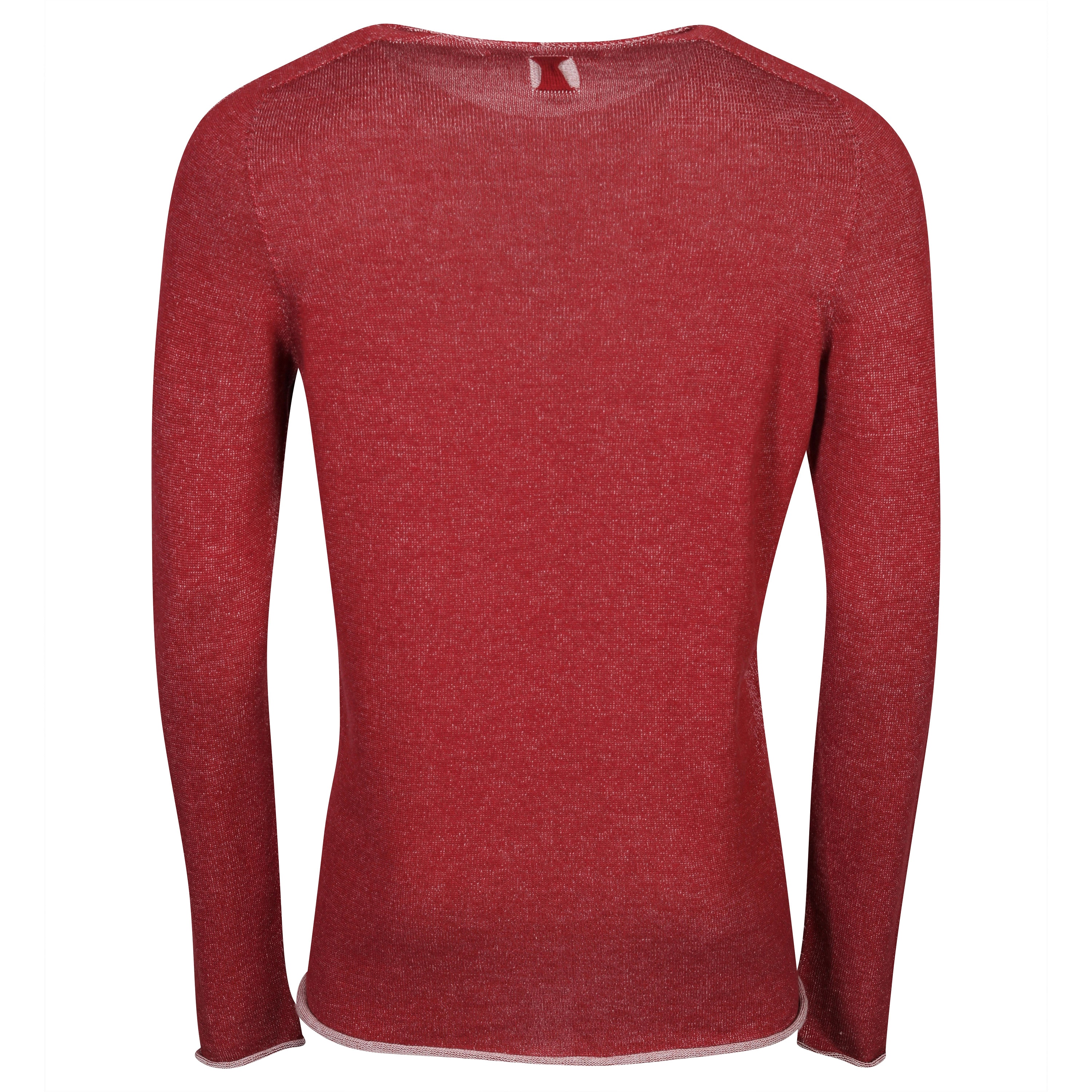 Hannes Roether Cotton/Cashmere Sweater in Red Melange