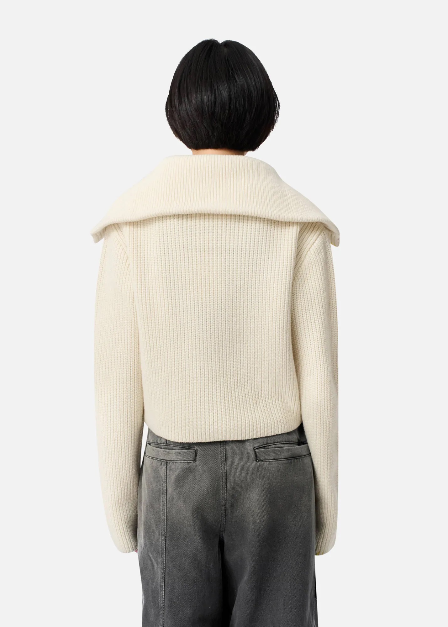 AXEL ARIGATO Heavy Knit Cardigan in Creme