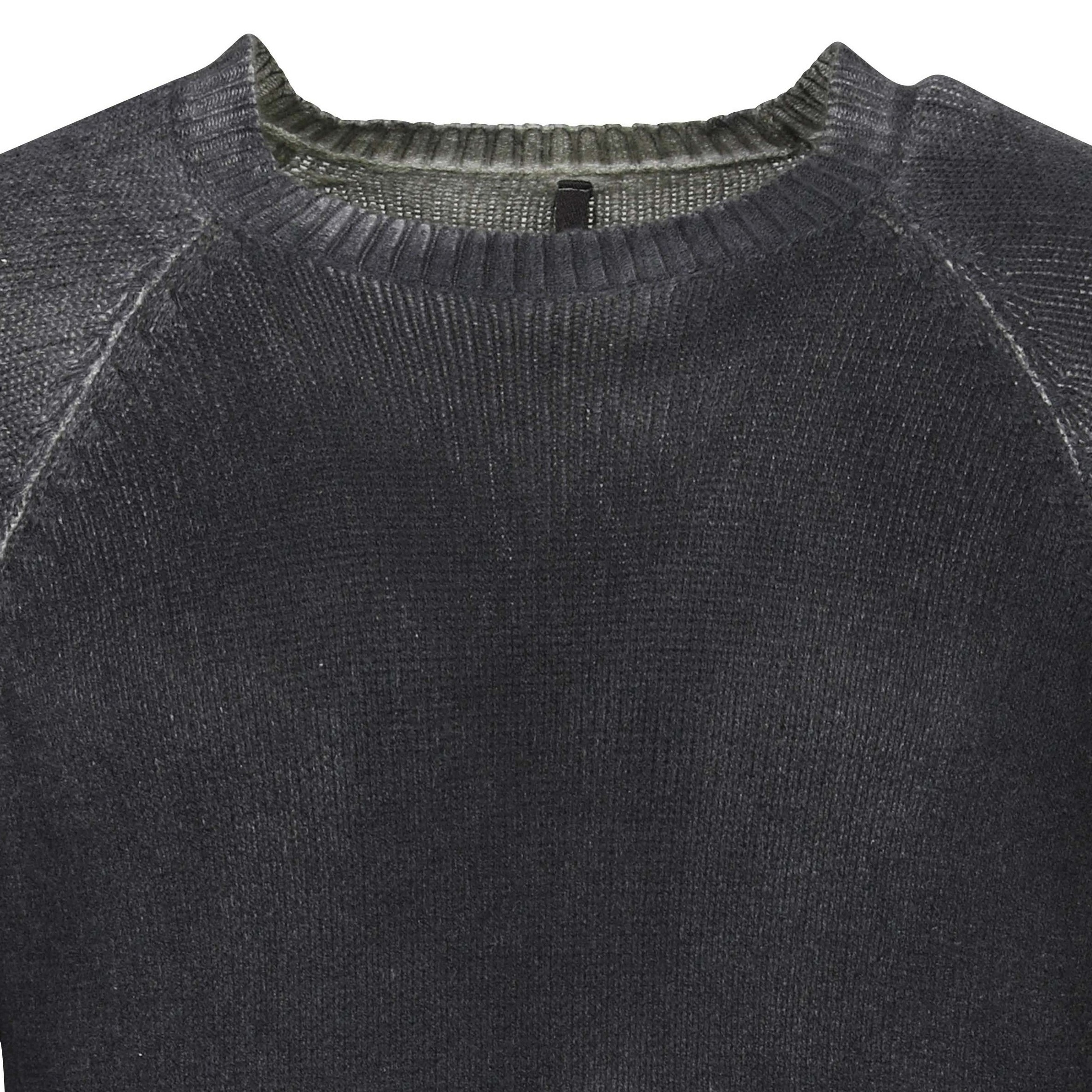 Transit Uomo Knit Pullover in Washed Dark Grey