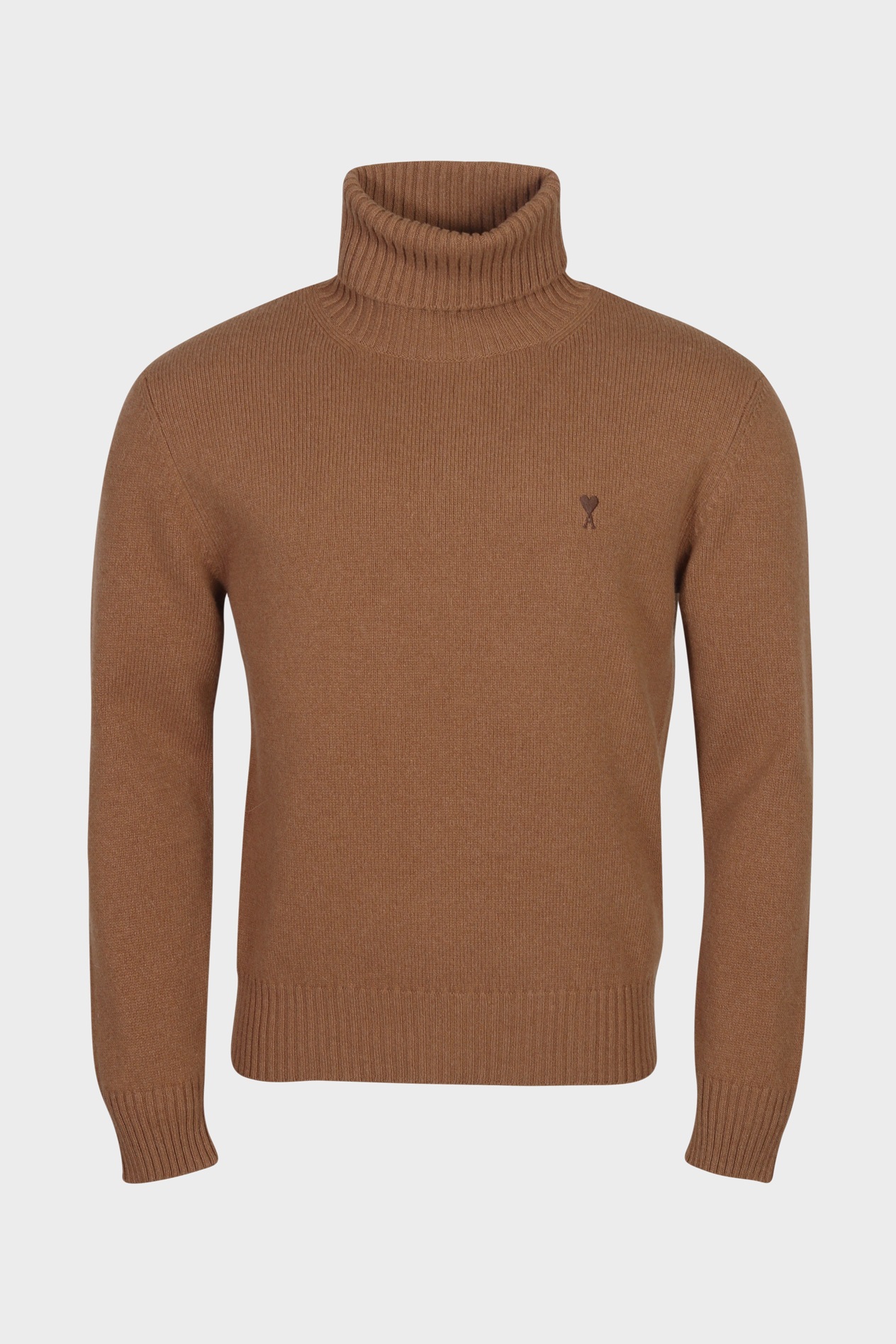 AMI PARIS de Coeur Cashmere Pullover in Hazelnut