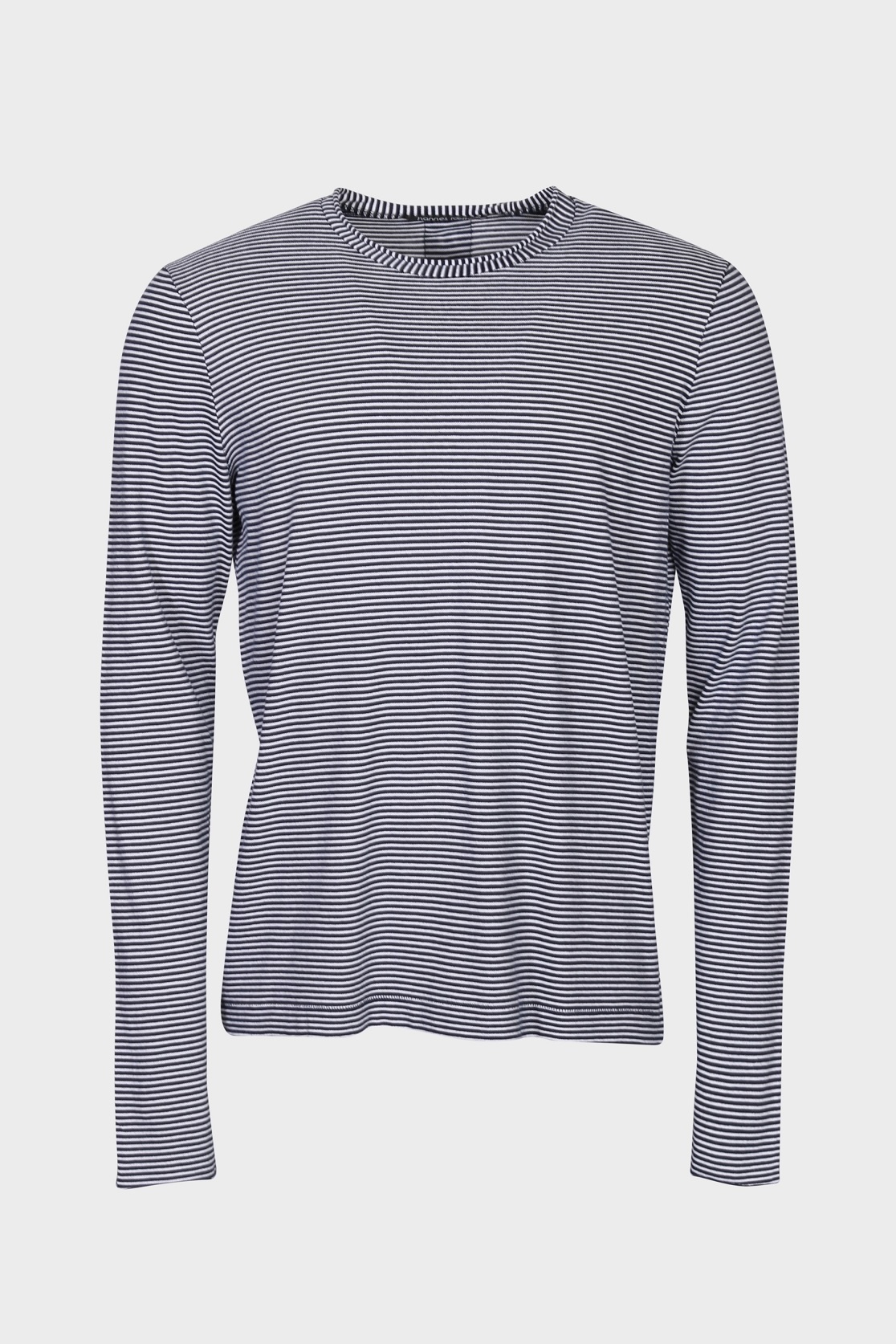 HANNES ROETHER Longsleeve in Navy/White Stripes