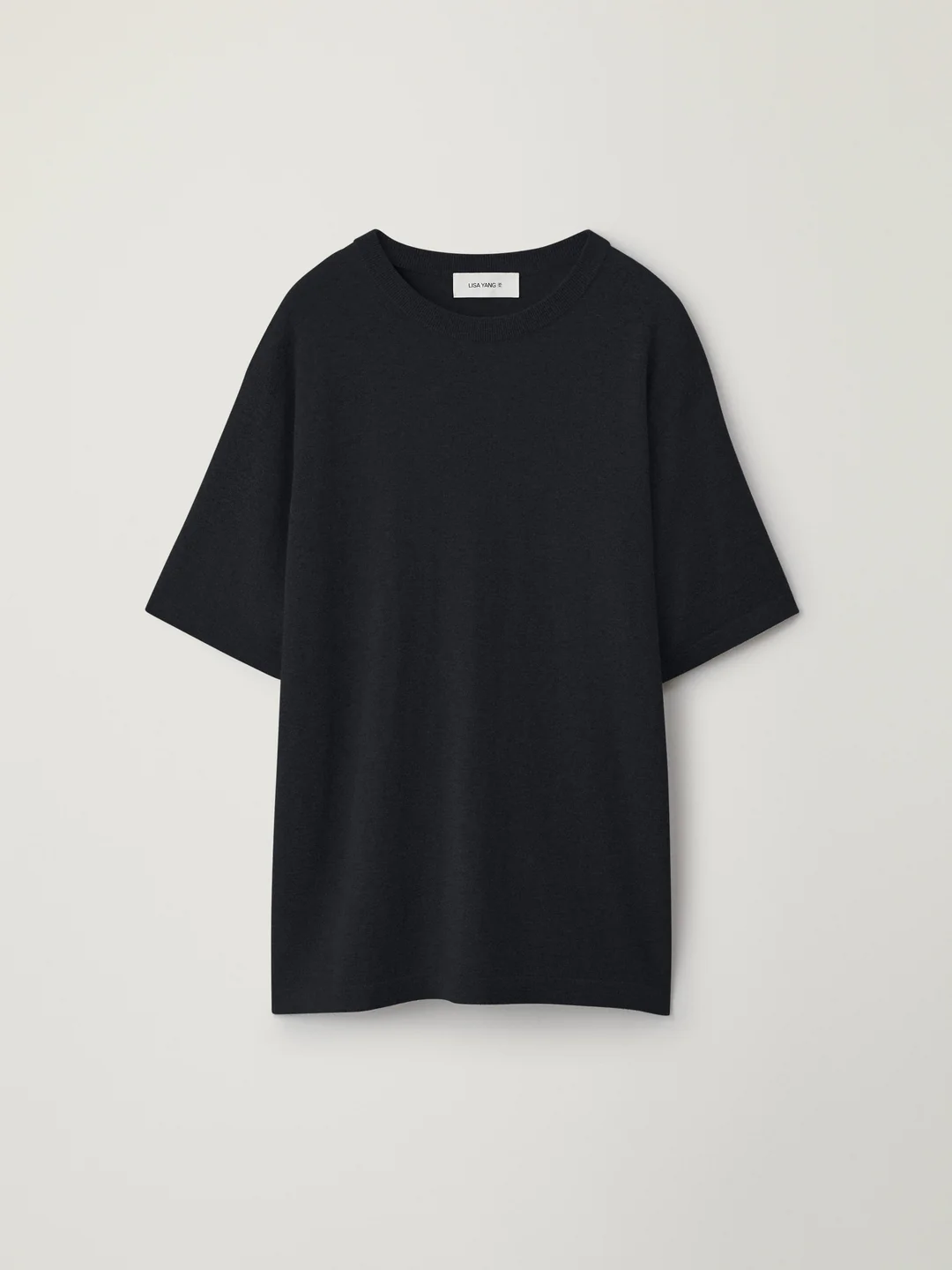LISA YANG Bradley Cotton/Cashmere T-Shirt in Black