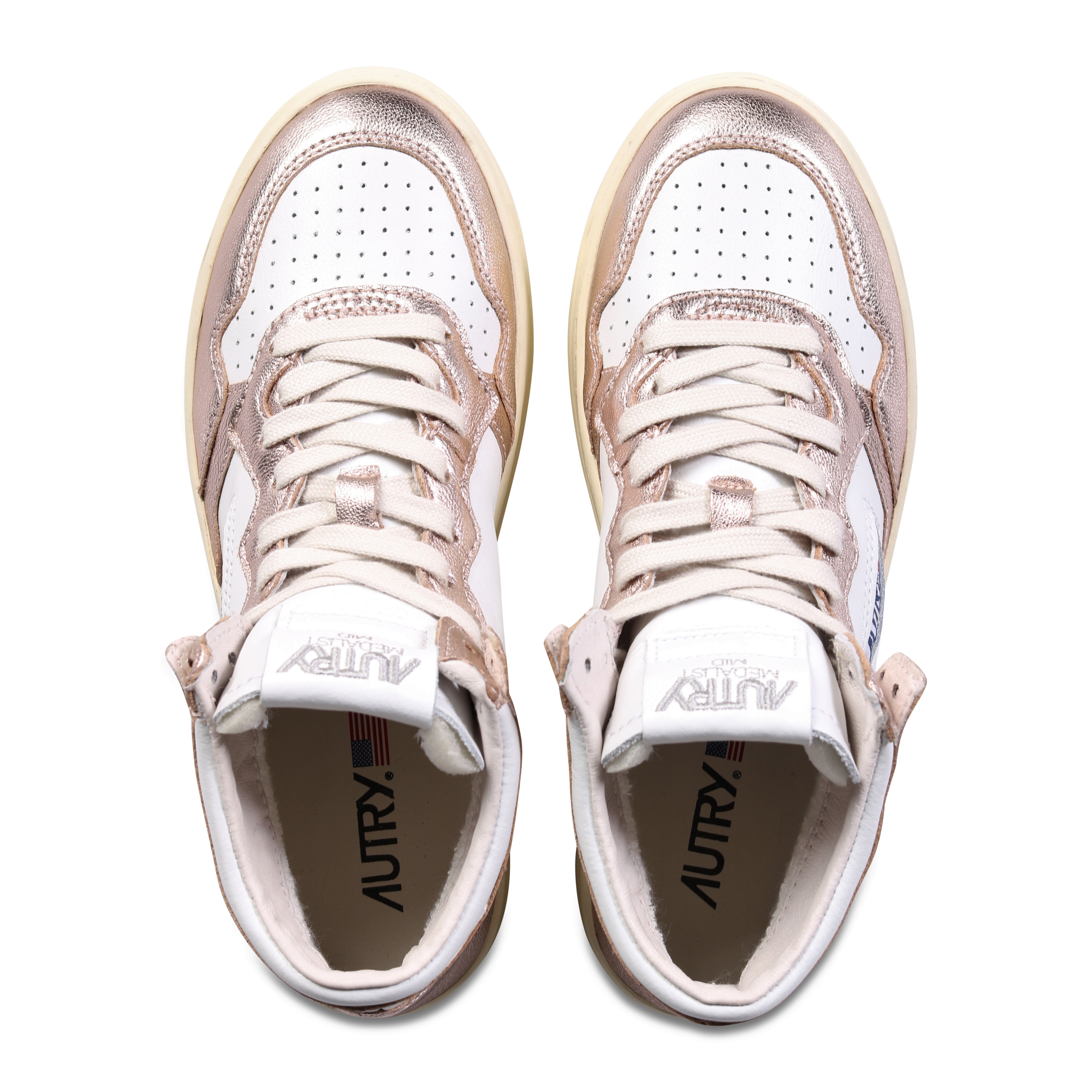 Autry Action Shoes Mid Sneaker White/Copper 41