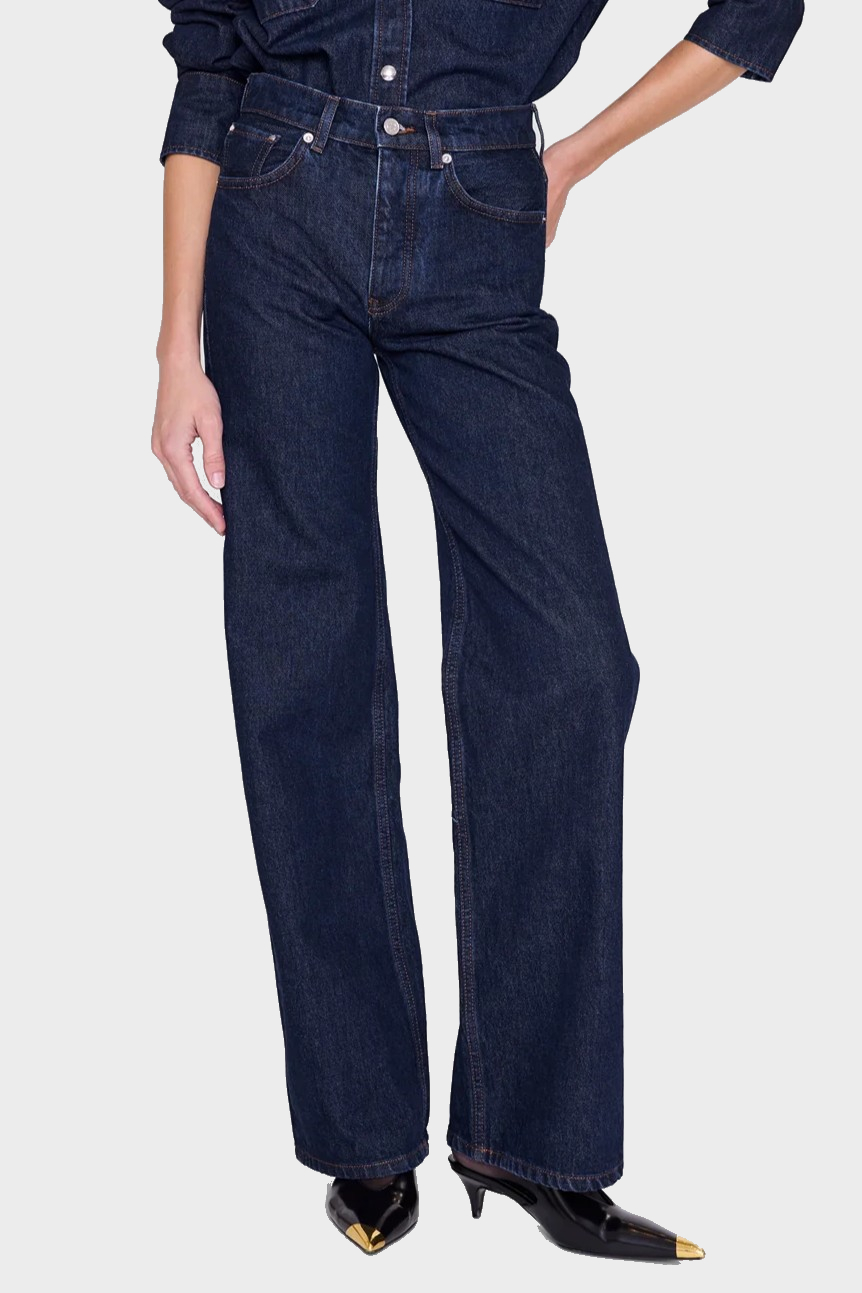 ANINE BING Hugh Jeans Unwashed Blue