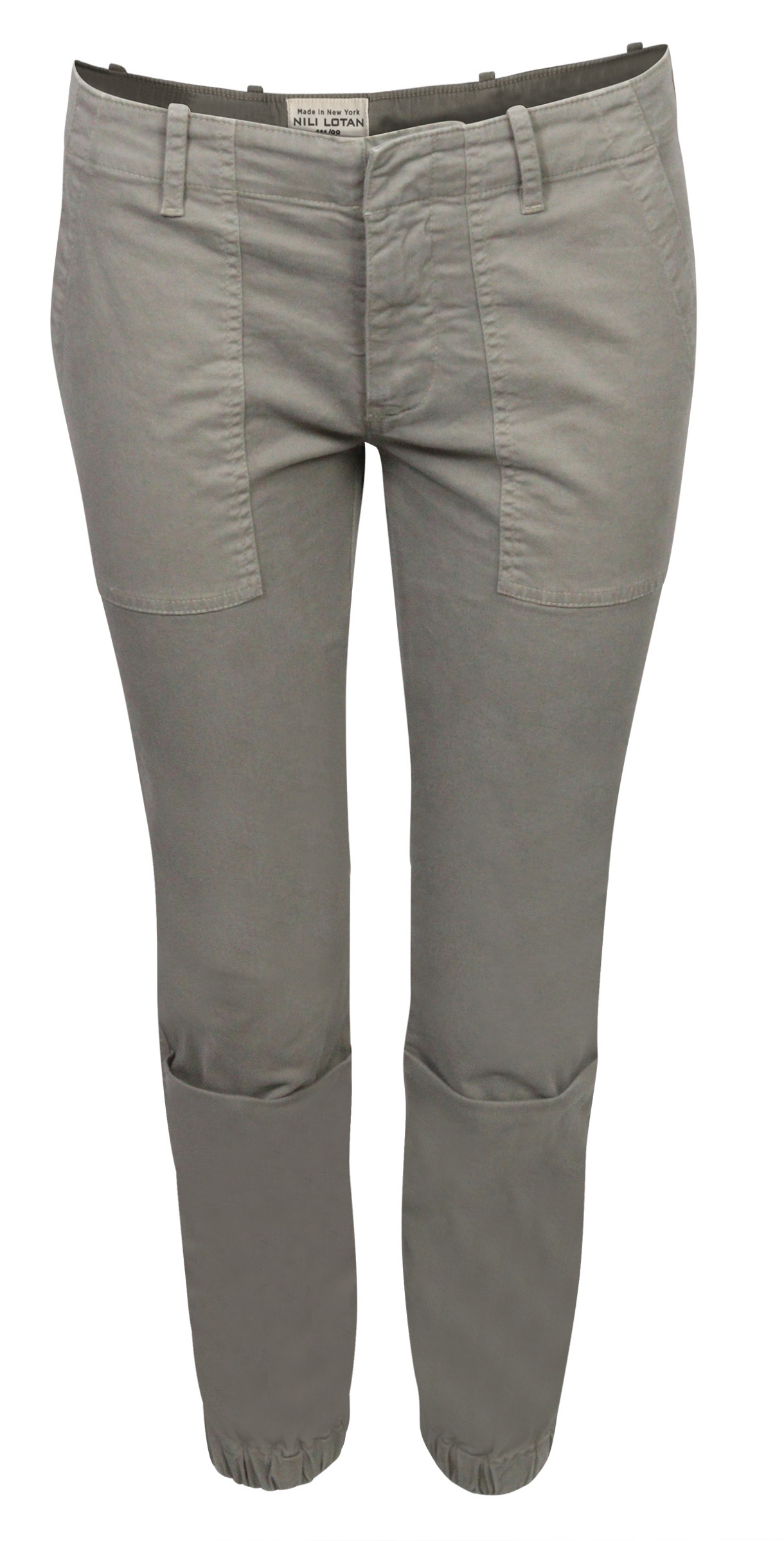 Nili Lotan Cropped French Military Pant Cement