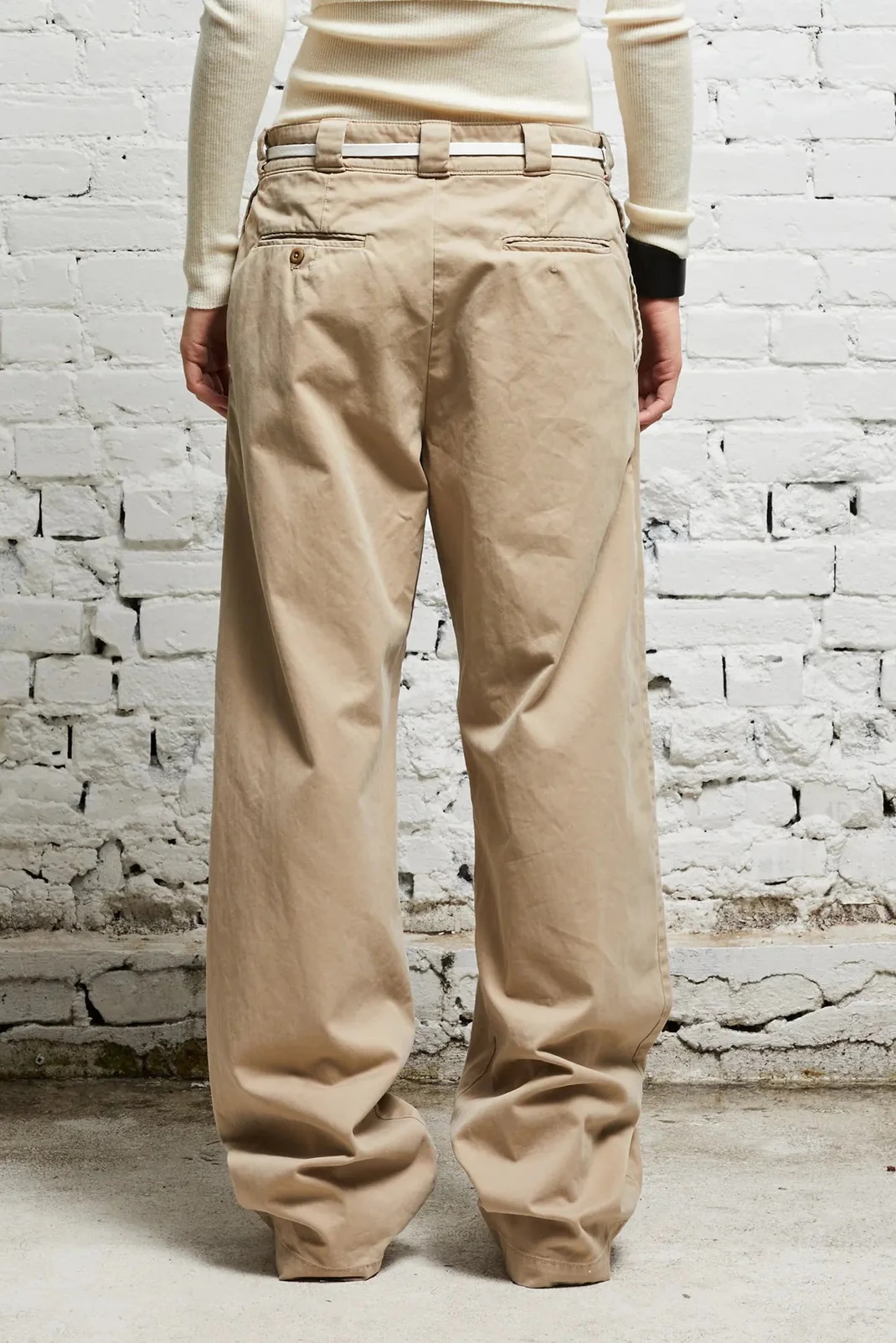 R13 Wide Leg Skate Pant in Khaki 25