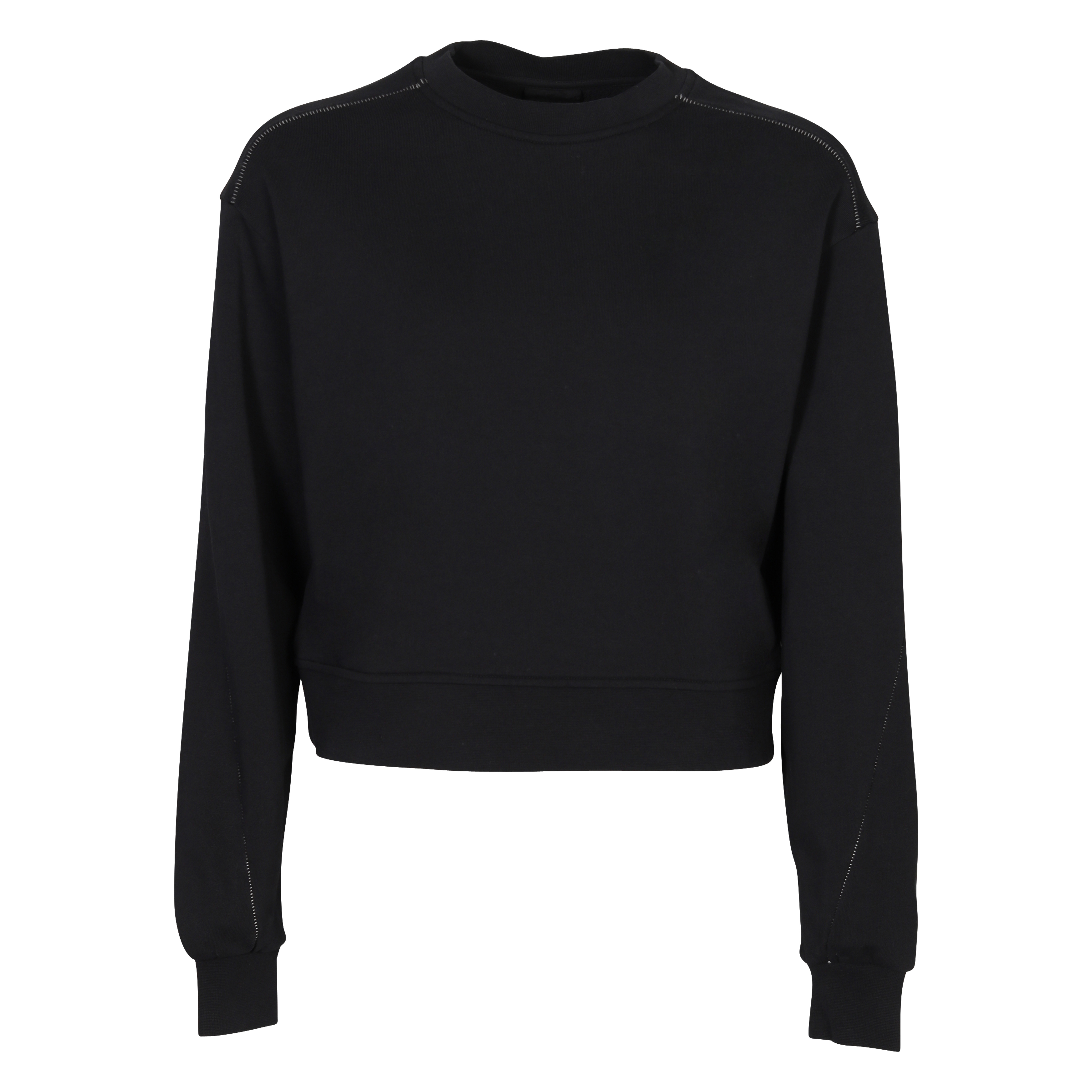 Thom Krom Oversize Cropped Sweatshirt in Black