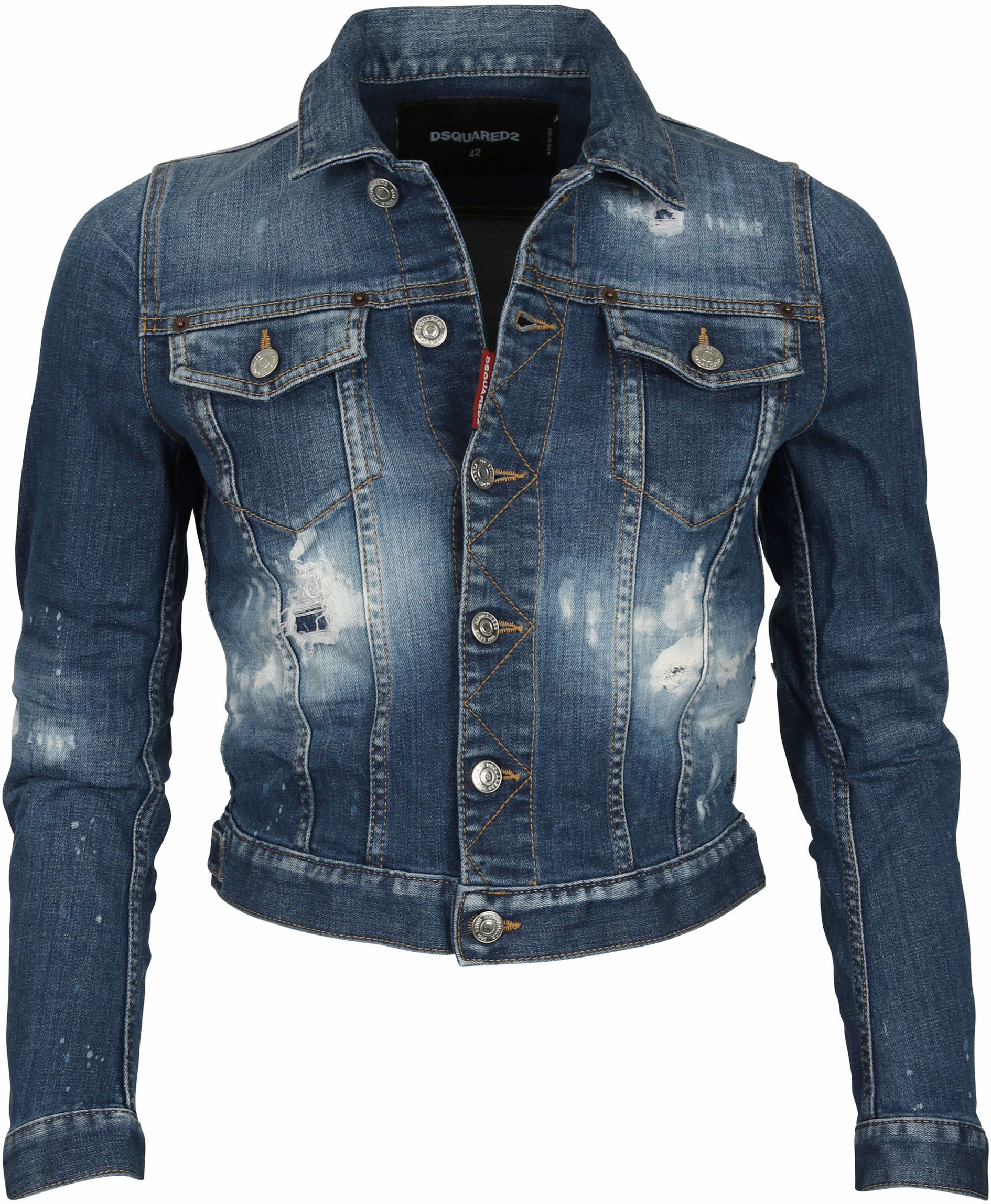 Dsquared Denim Jacket Blue Washed