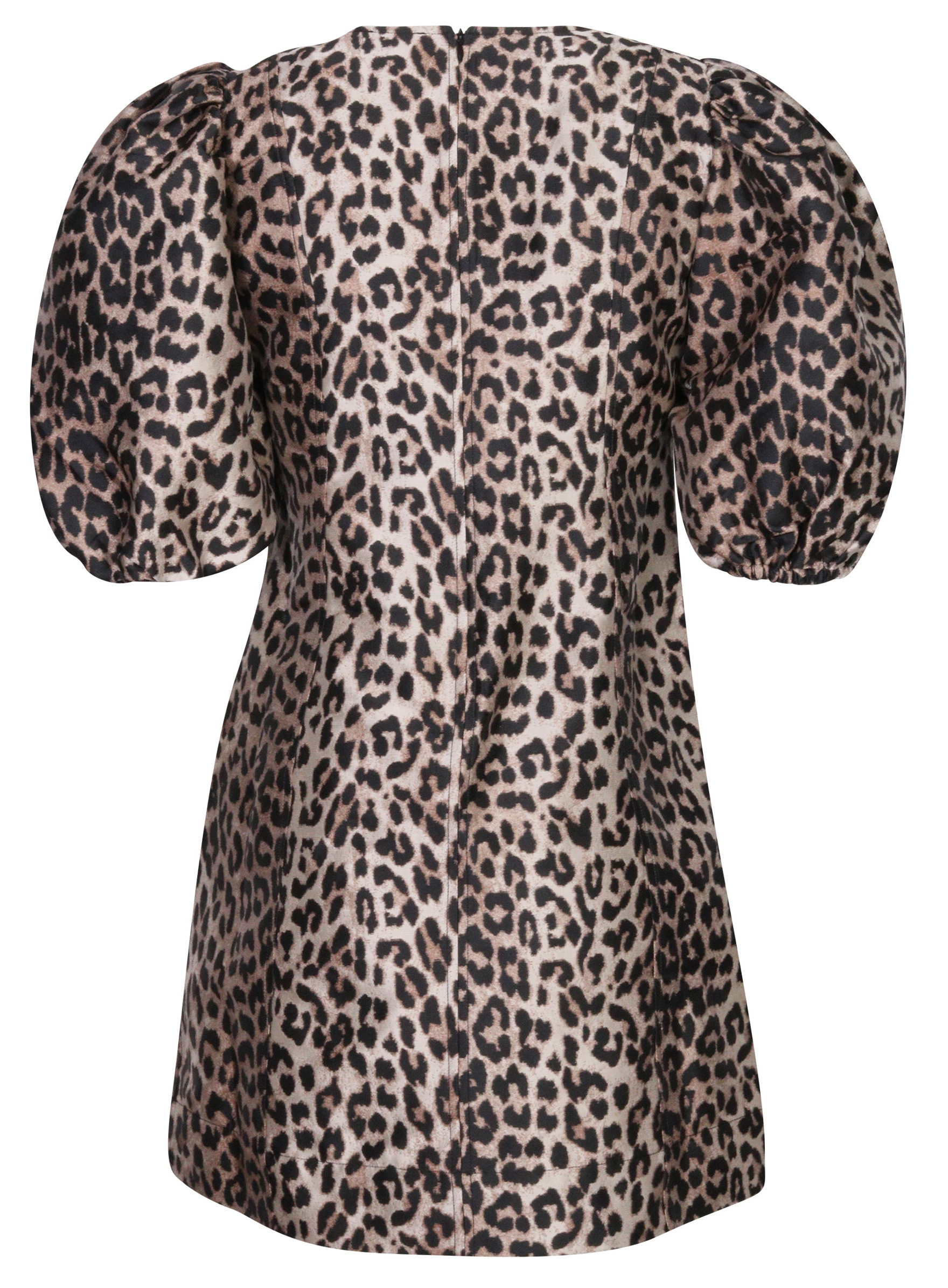 Ganni Crispy Jaquard Mini Dress Leoprint 34