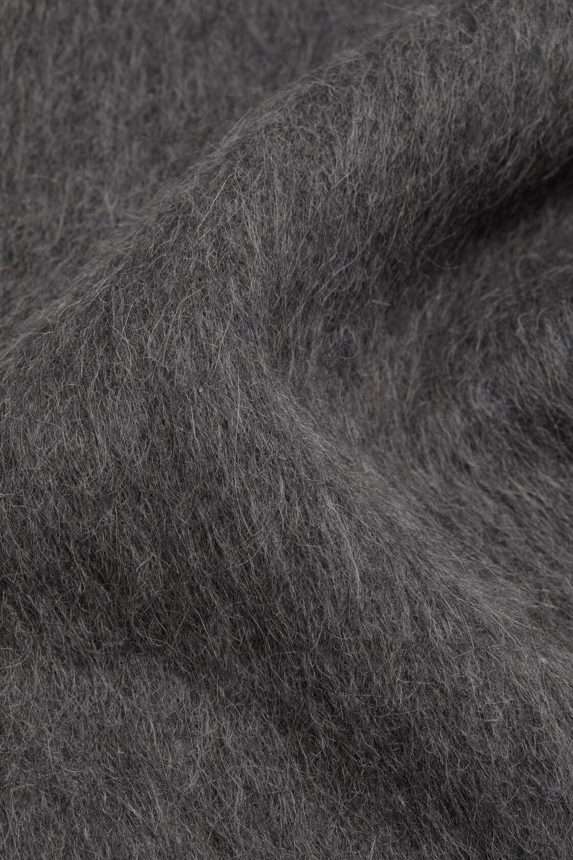 ACNE STUDIOS Logo Wool Scarf in Grey Melange