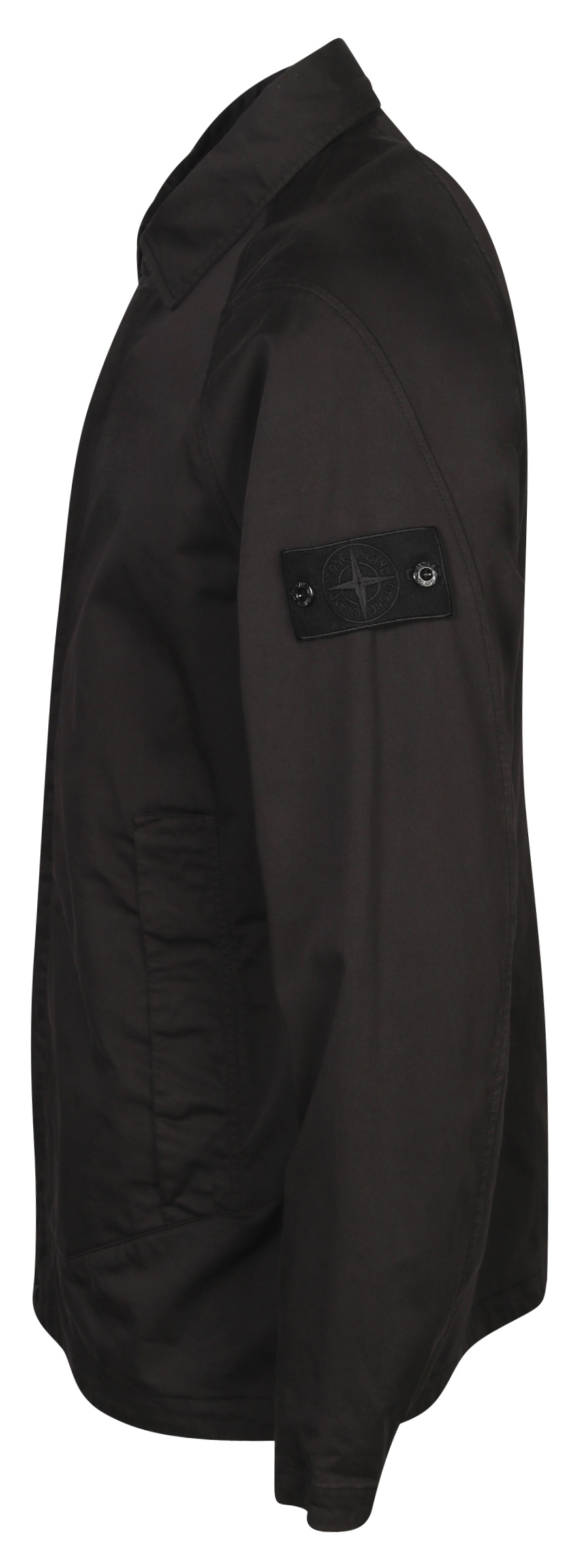 Stone Island Ghostpiece Cotton Overshirt Black