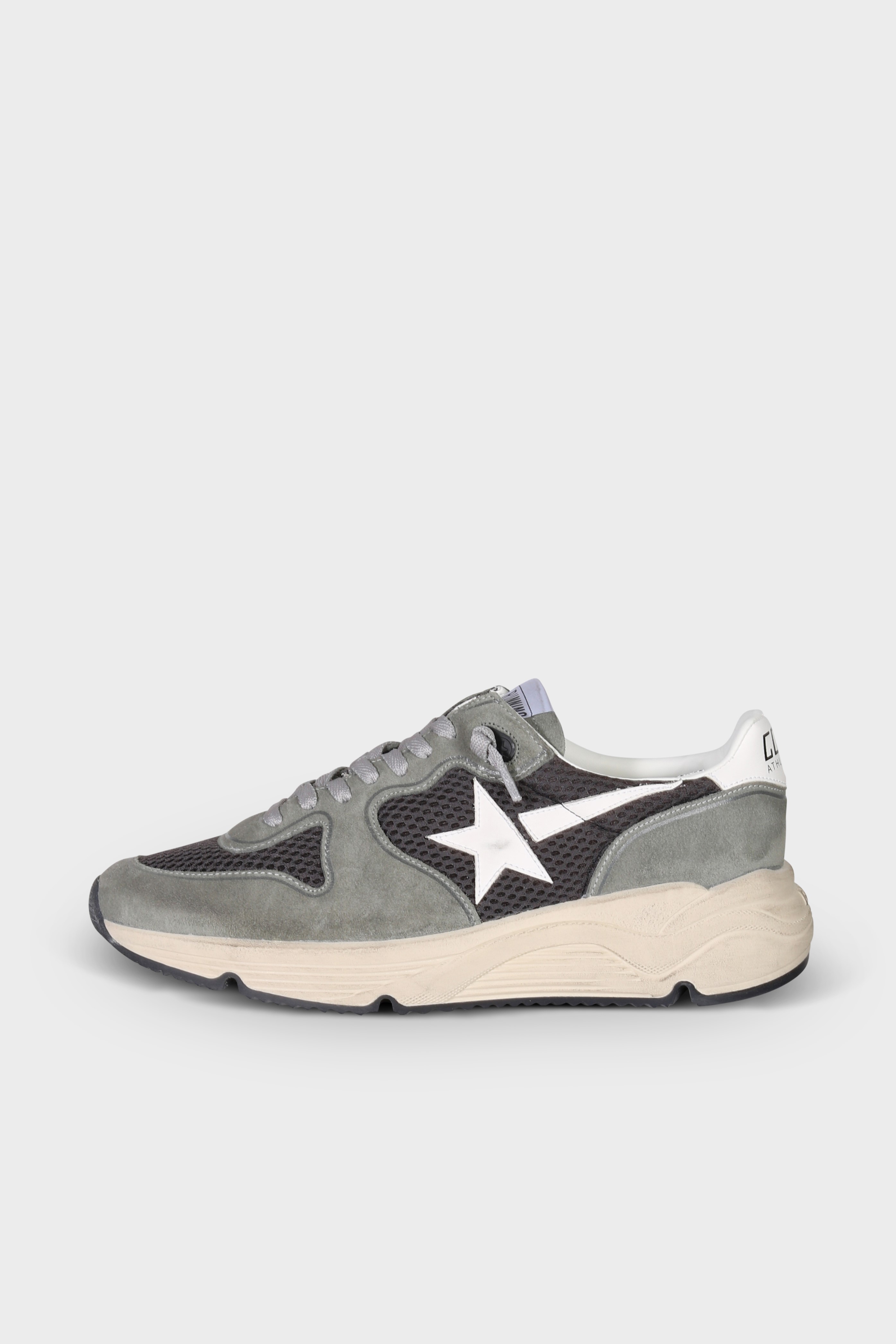 GOLDEN GOOSE Running Net in Green/Grey/White