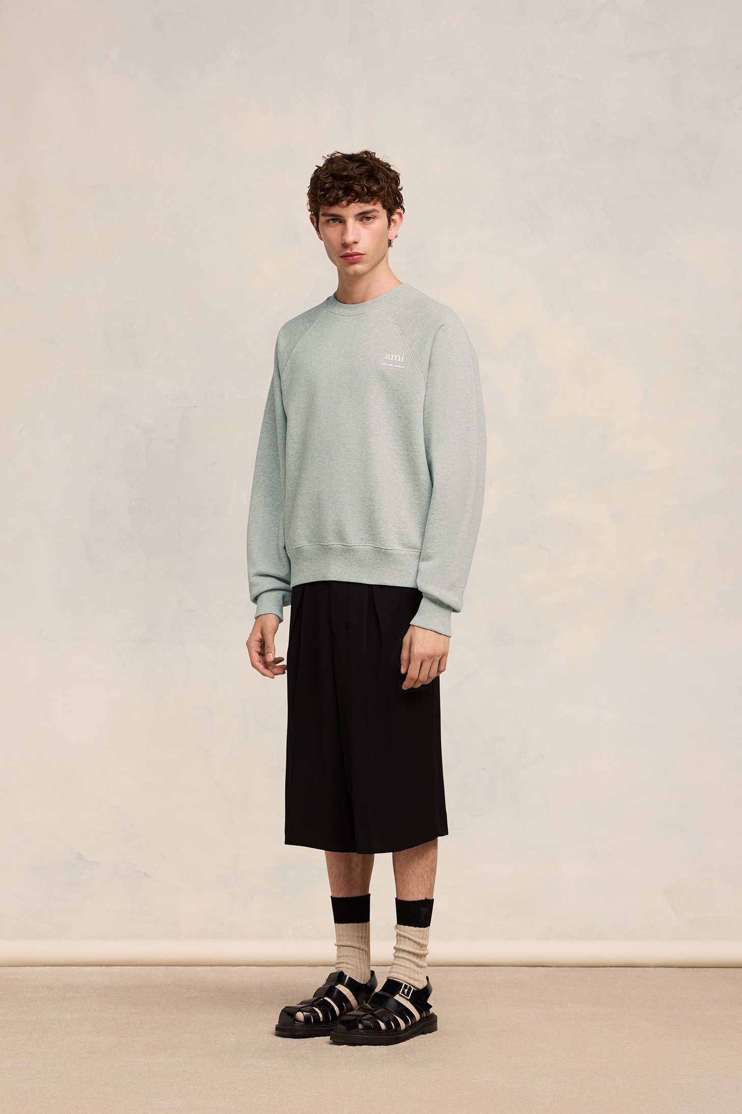 AMI PARIS Alexandre Mattiussi Sweatshirt in Heather Ash Grey XL