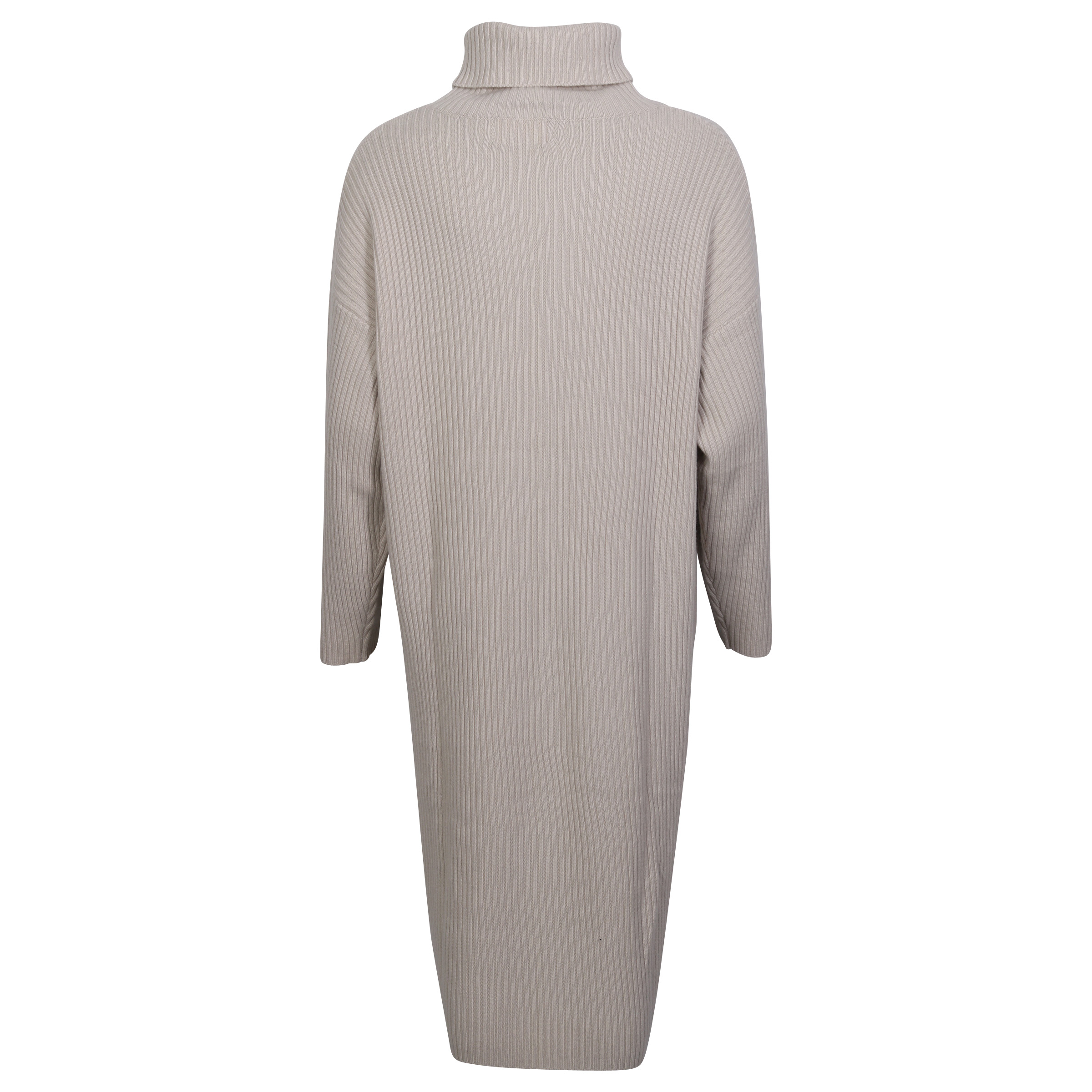 Flona Rib Turtle Neck Dress in Sand