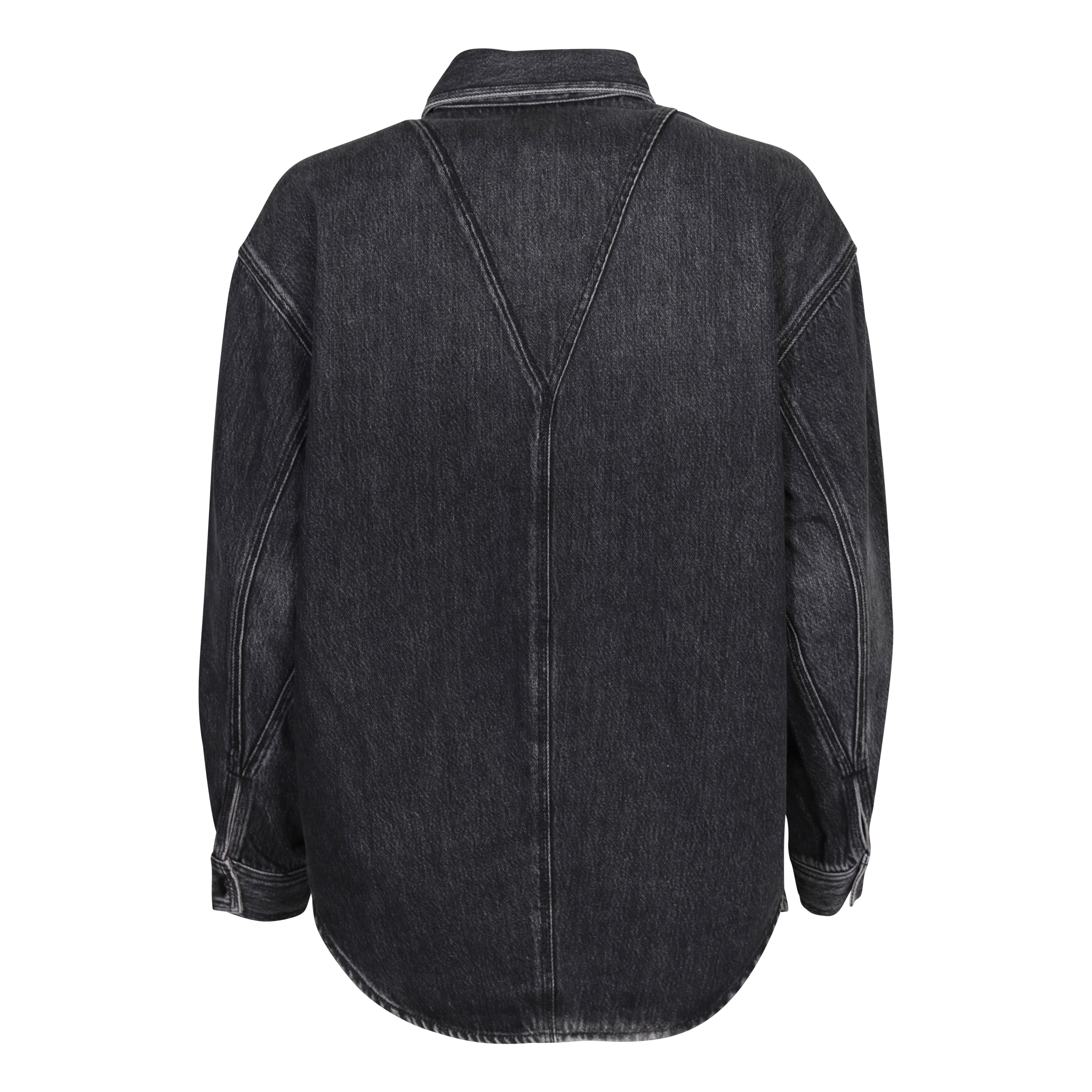 Rag & Bone Broken in Denim Oversized Shirt in Onyx L