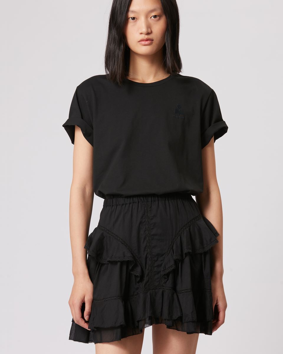 ISABEL MARANT ÉTOILE Aby Logo T-Shirt in Black XS