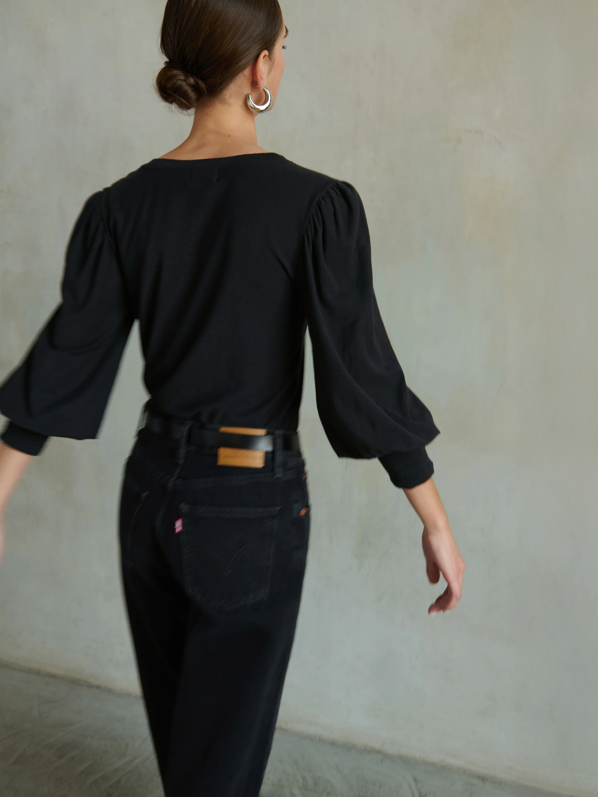 NATION LTD Loren Longsleeve in Black