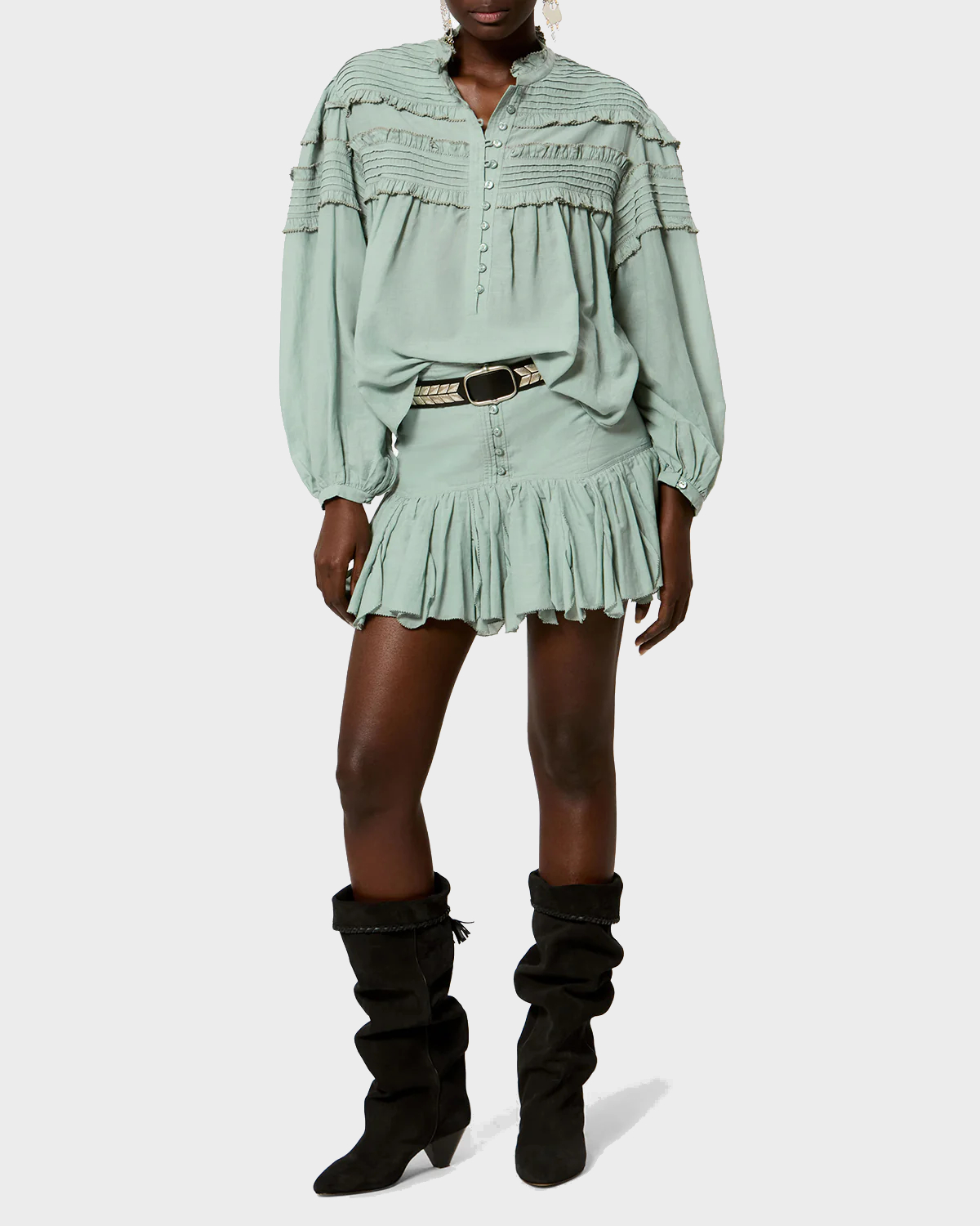 ISABEL MARANT ÉTOILE Daneen Skirt in Sage