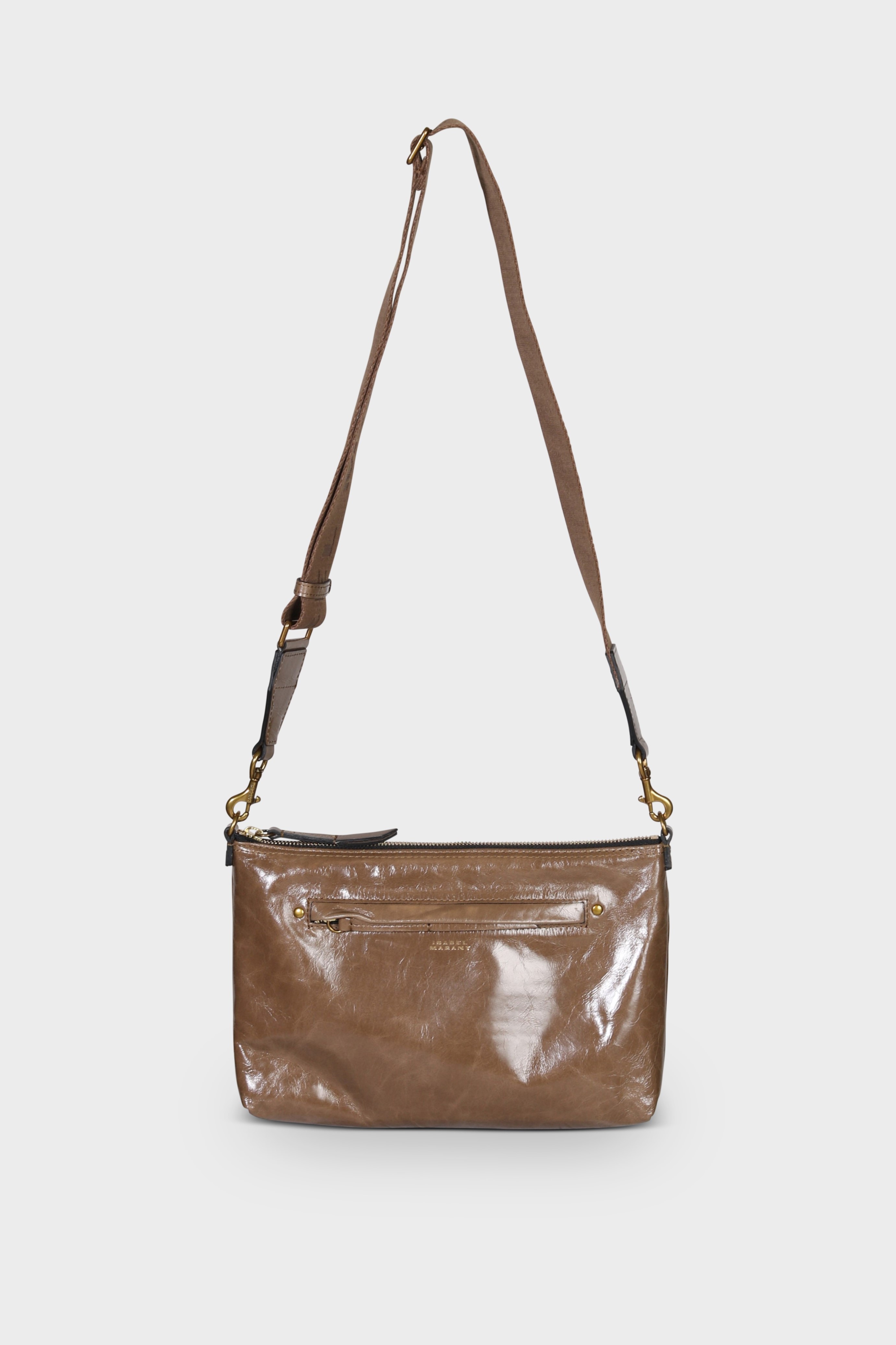 ISABEL MARANT Nessah Shoulder Bag in Dark Khaki