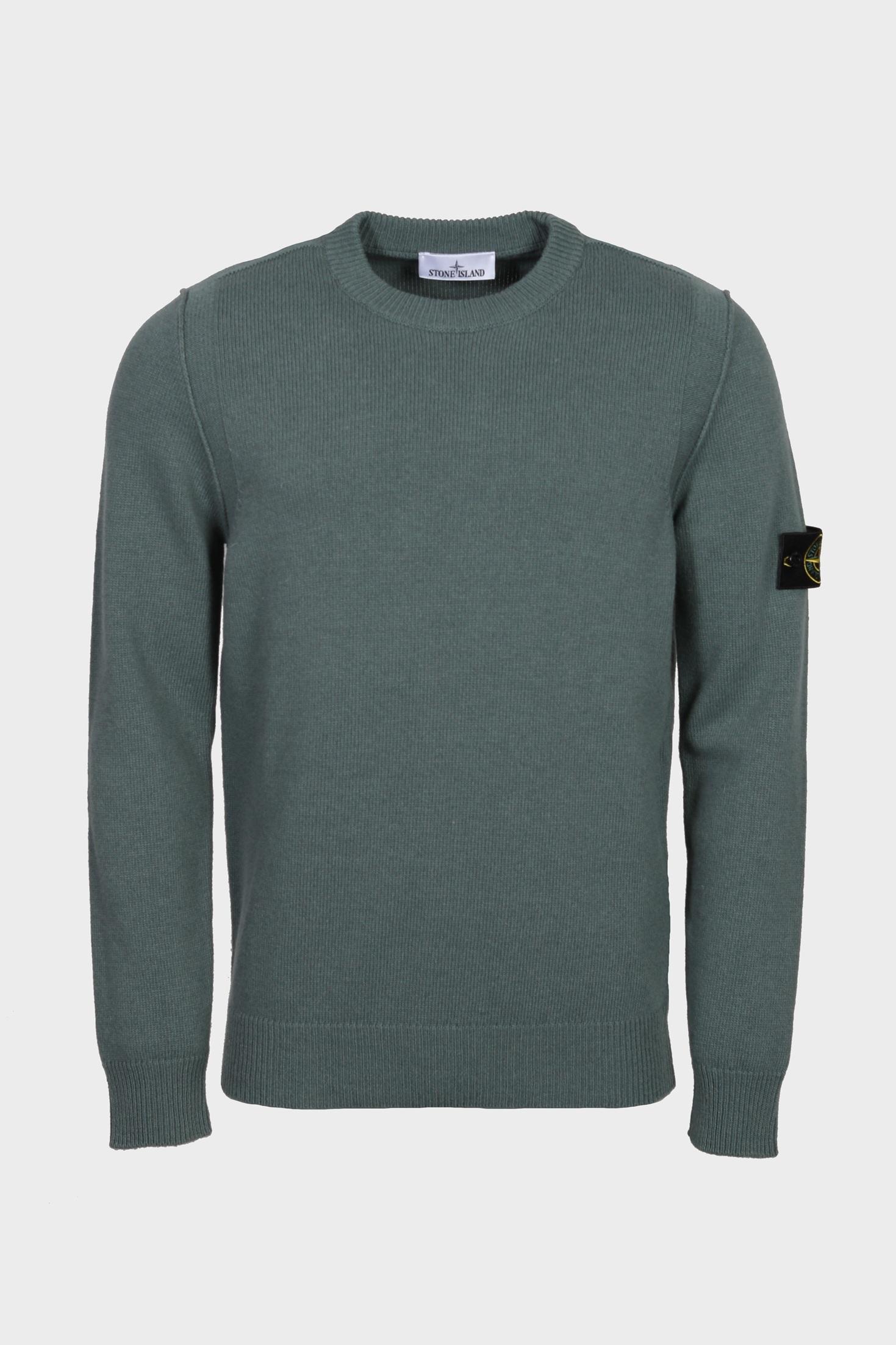 STONE ISLAND Heavy Knit Pullover in Sage Green