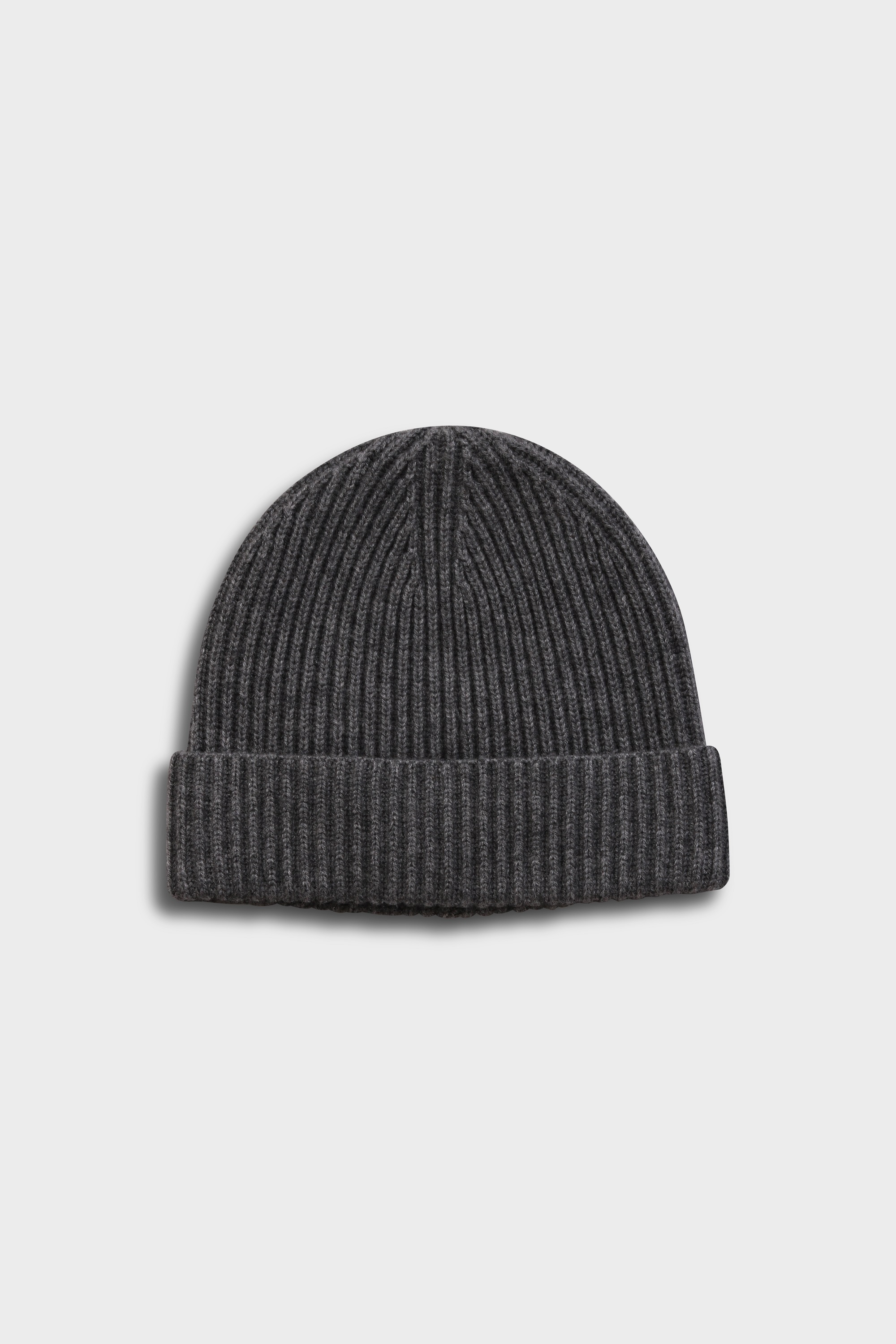 FLONA Cashmere Beanie in Grey Melange