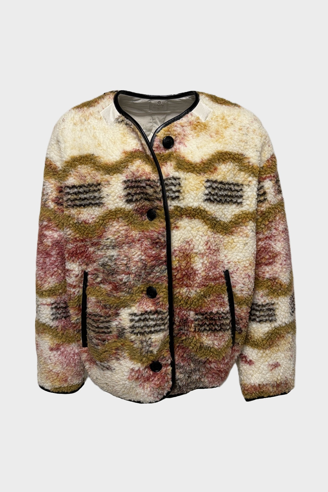 ISABEL MARANT ÉTOILE Umala Reversible Coat in Ecru/Ochre