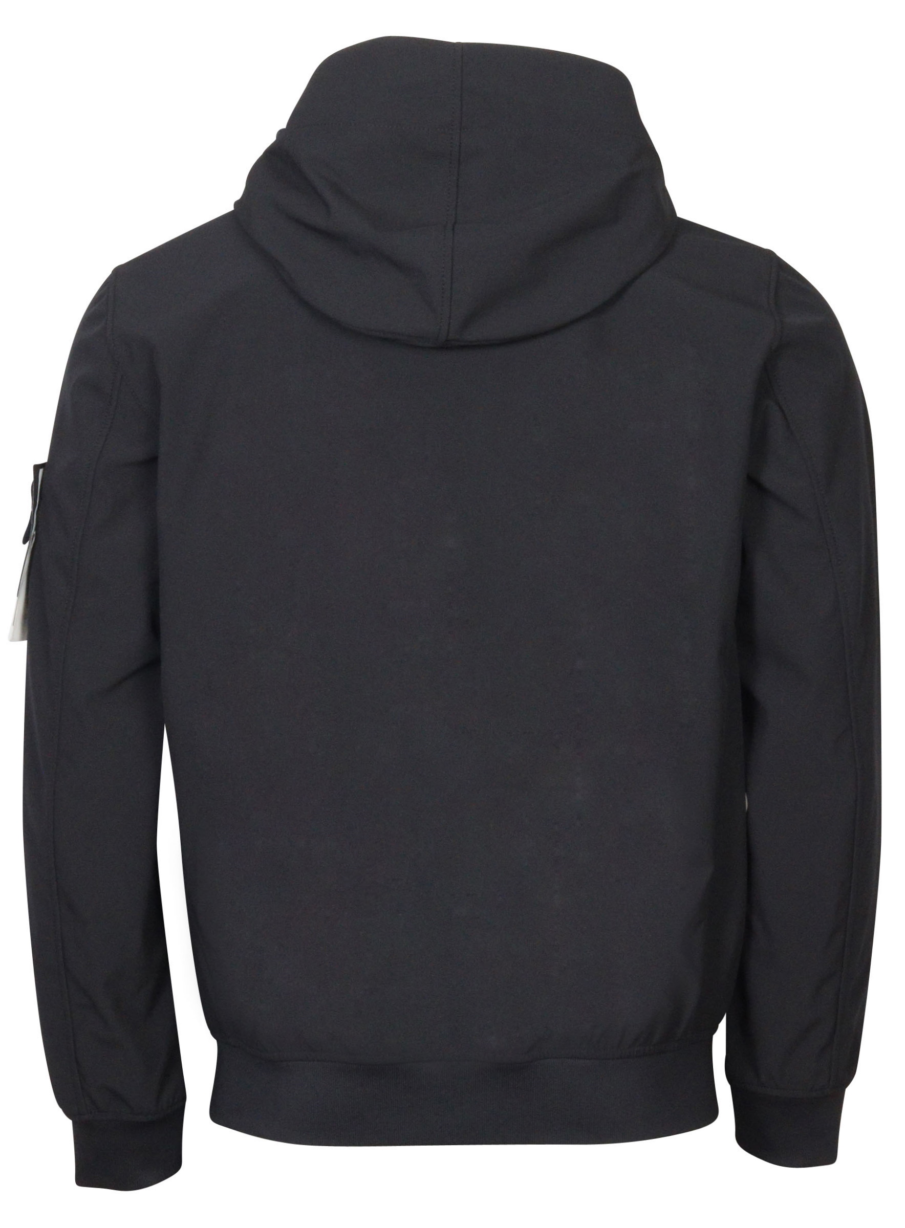 Stone Island Hooded Light Soft Shell Jacket Black E-Dye Technologie