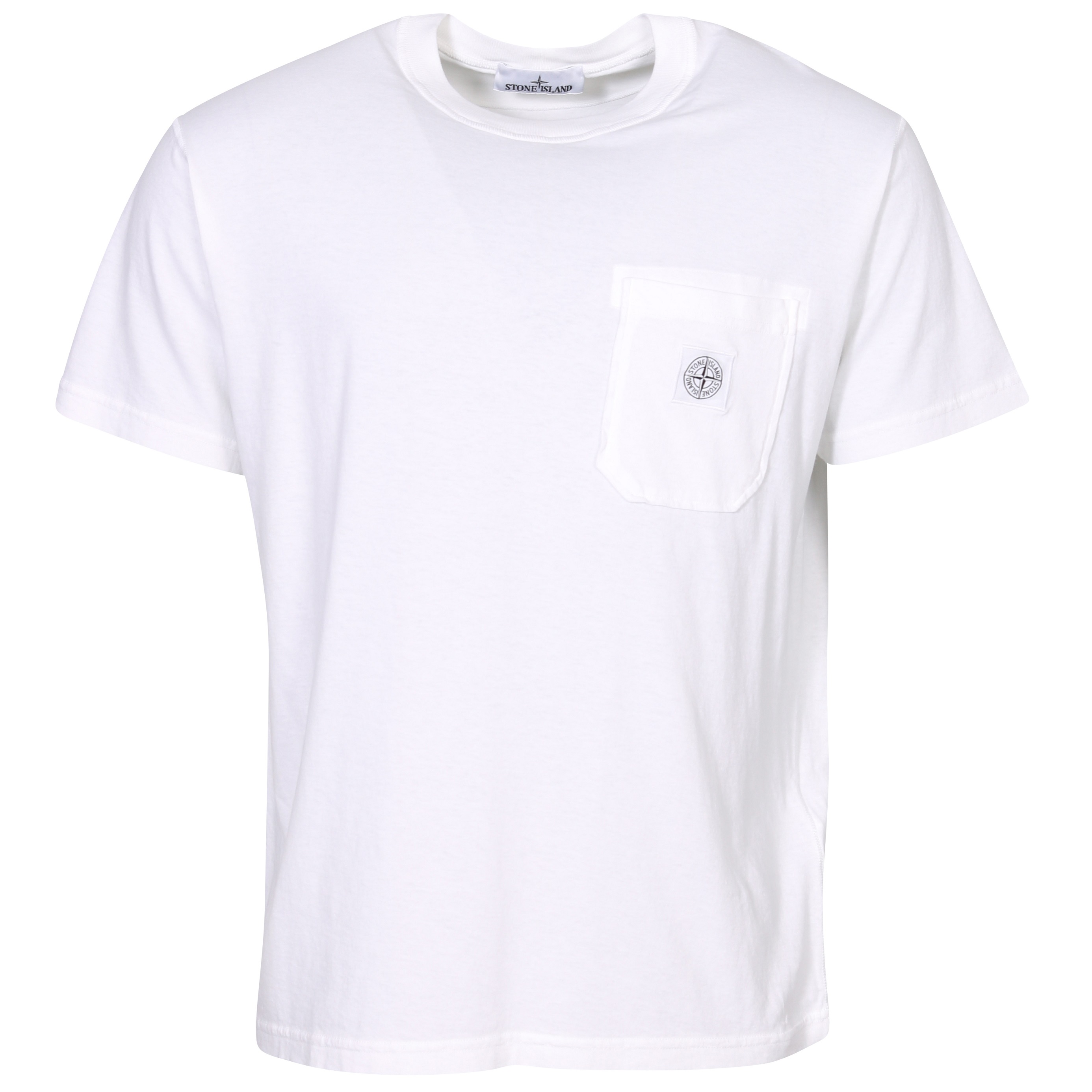 STONE ISLAND Pocket T-Shirt in White L
