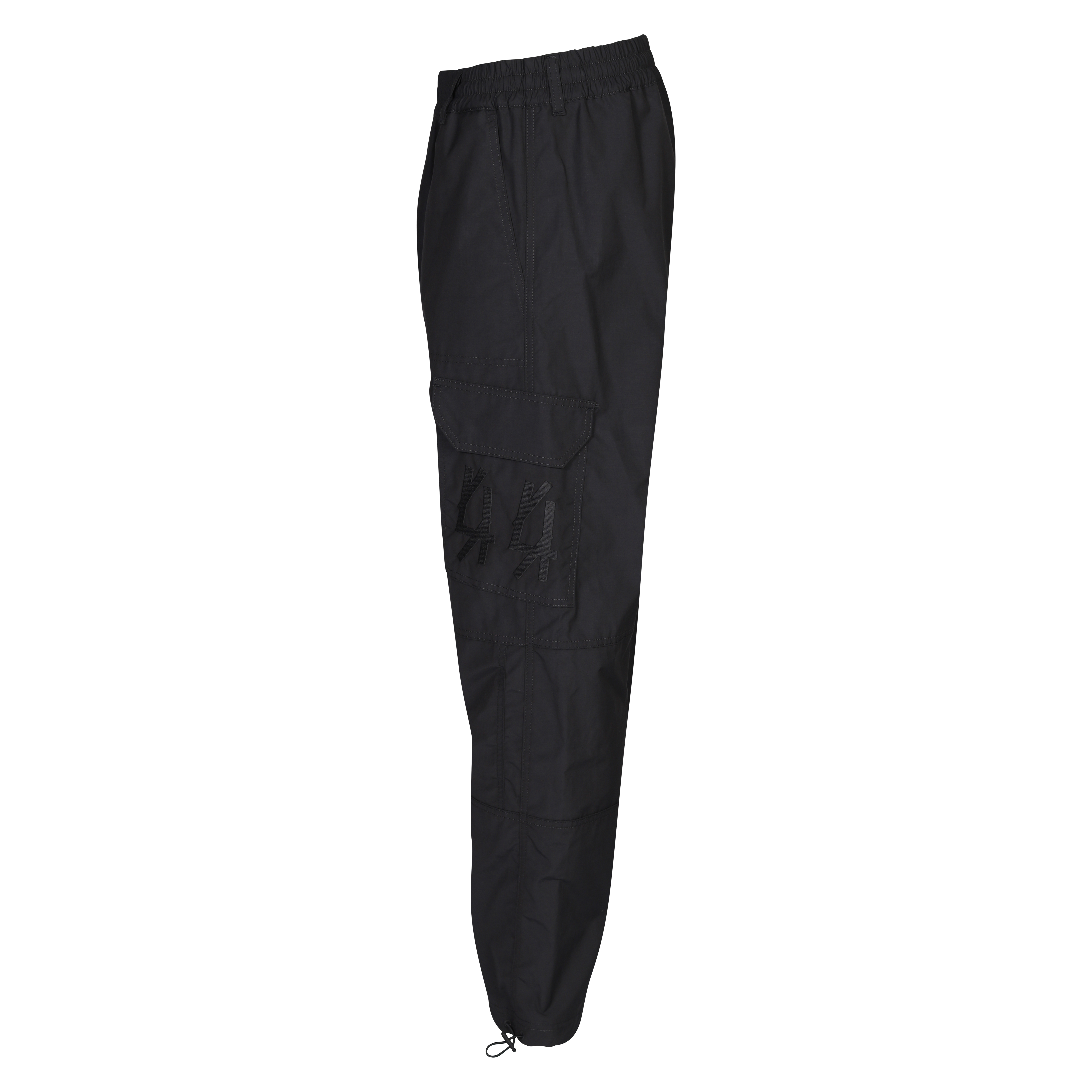 44 Label Group Think Solid Cargo Trousers in Black 46