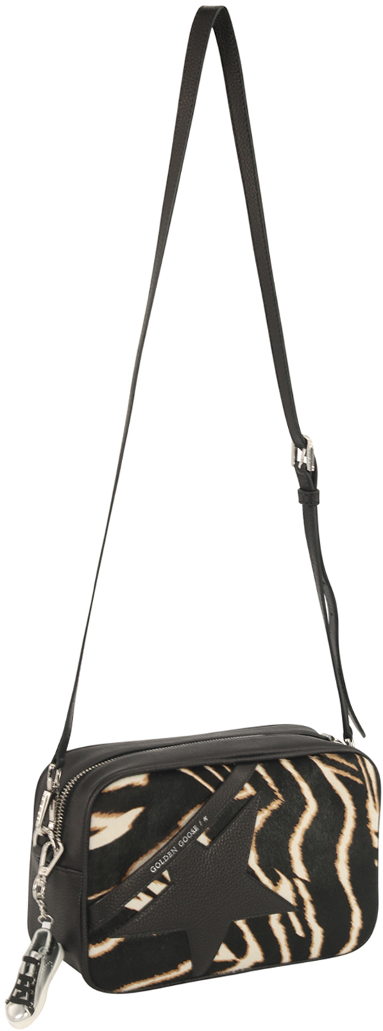 Golden Goose Star Bag Black Zebra Print