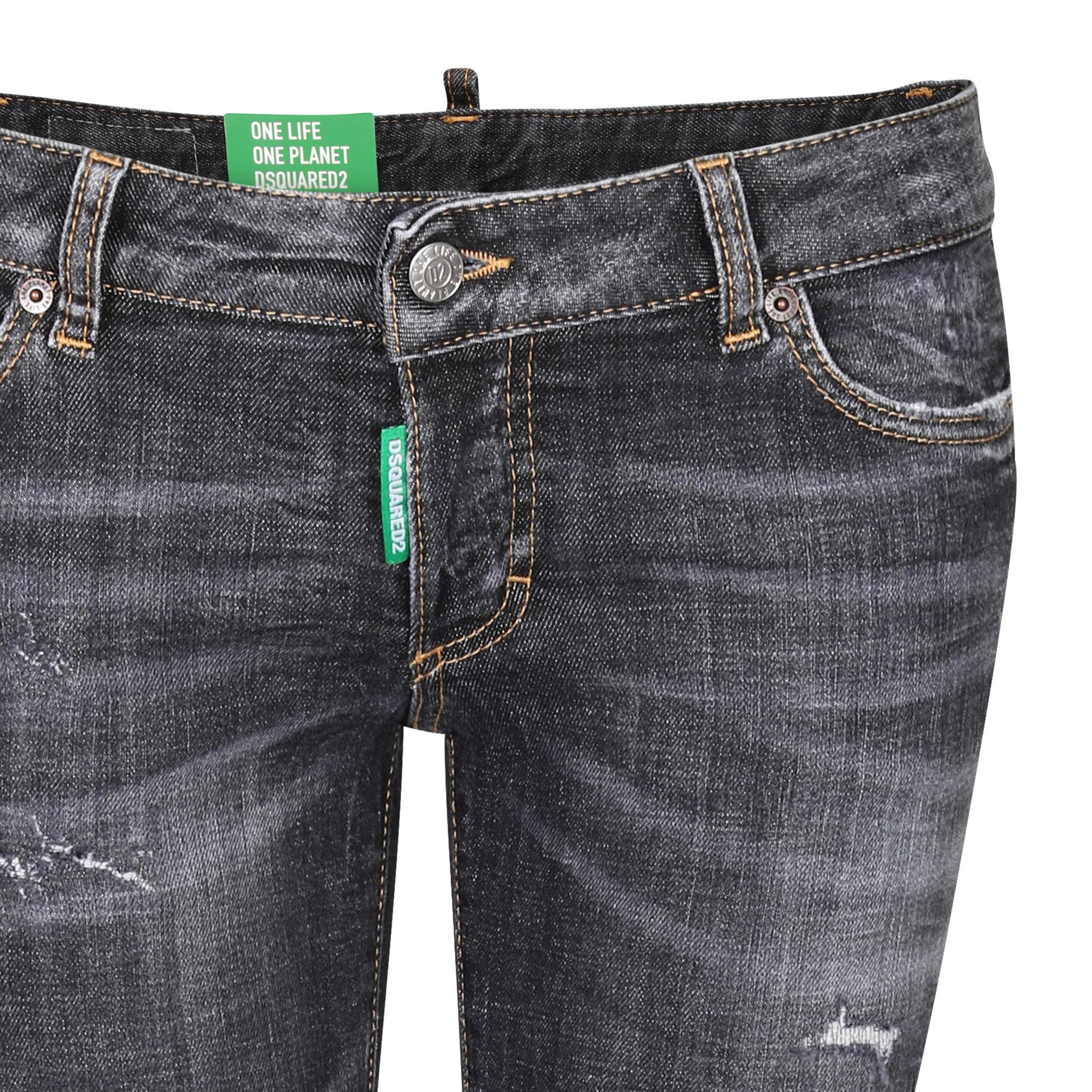 DSQUARED2 Green Label Jennifer Jeans in Washed Black IT 36 / DE 30