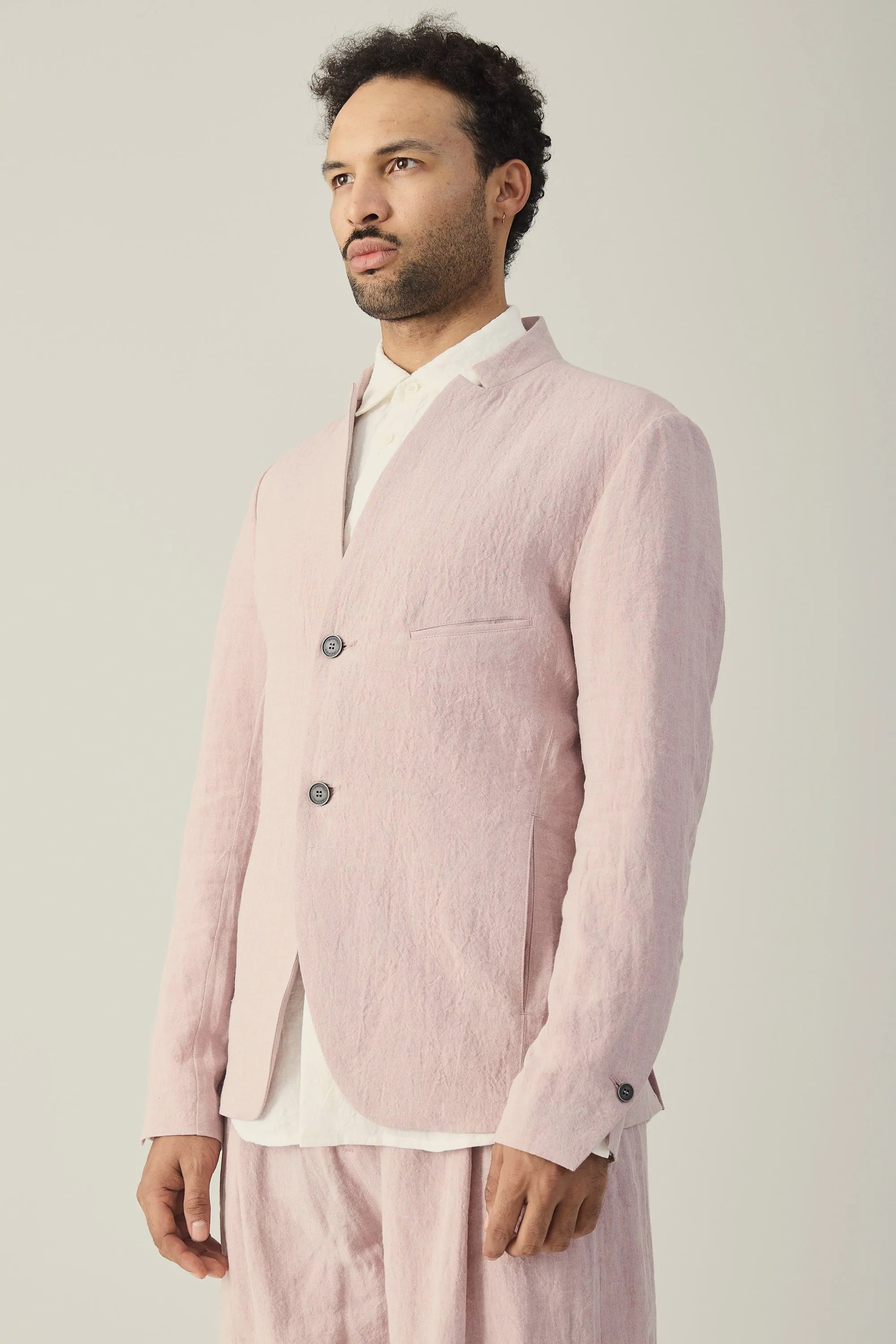 HANNIBAL. Linen Blazer Tinus in Dusty Rose 52