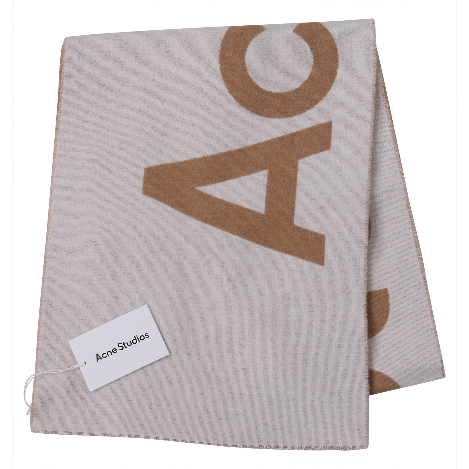 Acne Studios Scarf Toronty Logo Camel/Offwhite