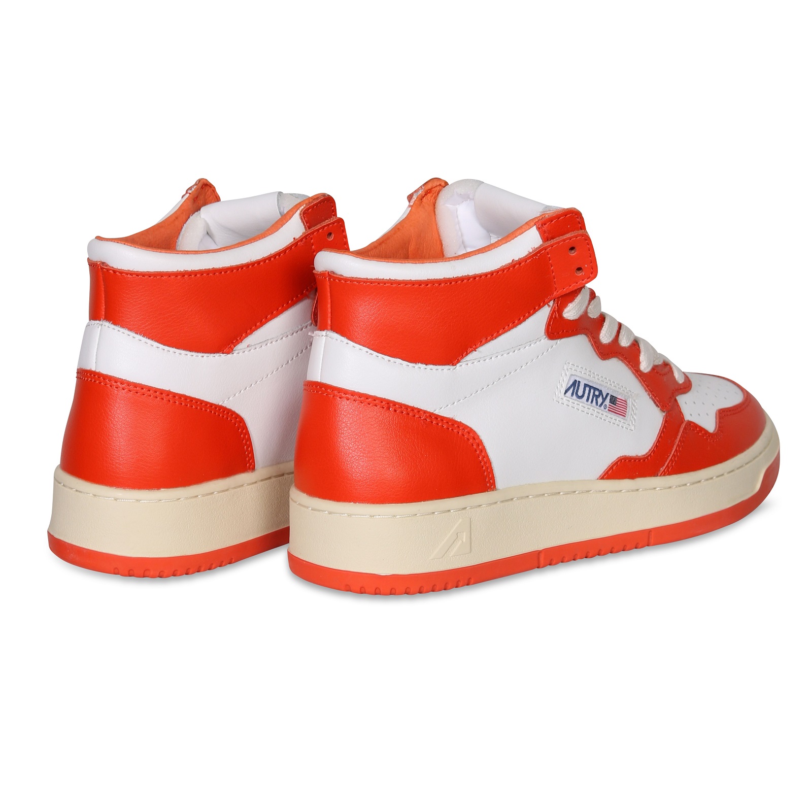 AUTRY ACTION SHOES Mid Sneaker White/Tangerine 41