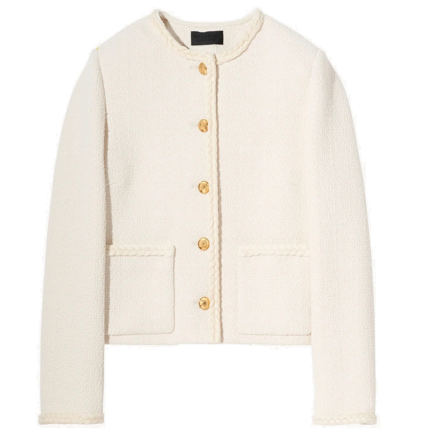 NILI LOTAN Romy Cropped Jacket in Ivory