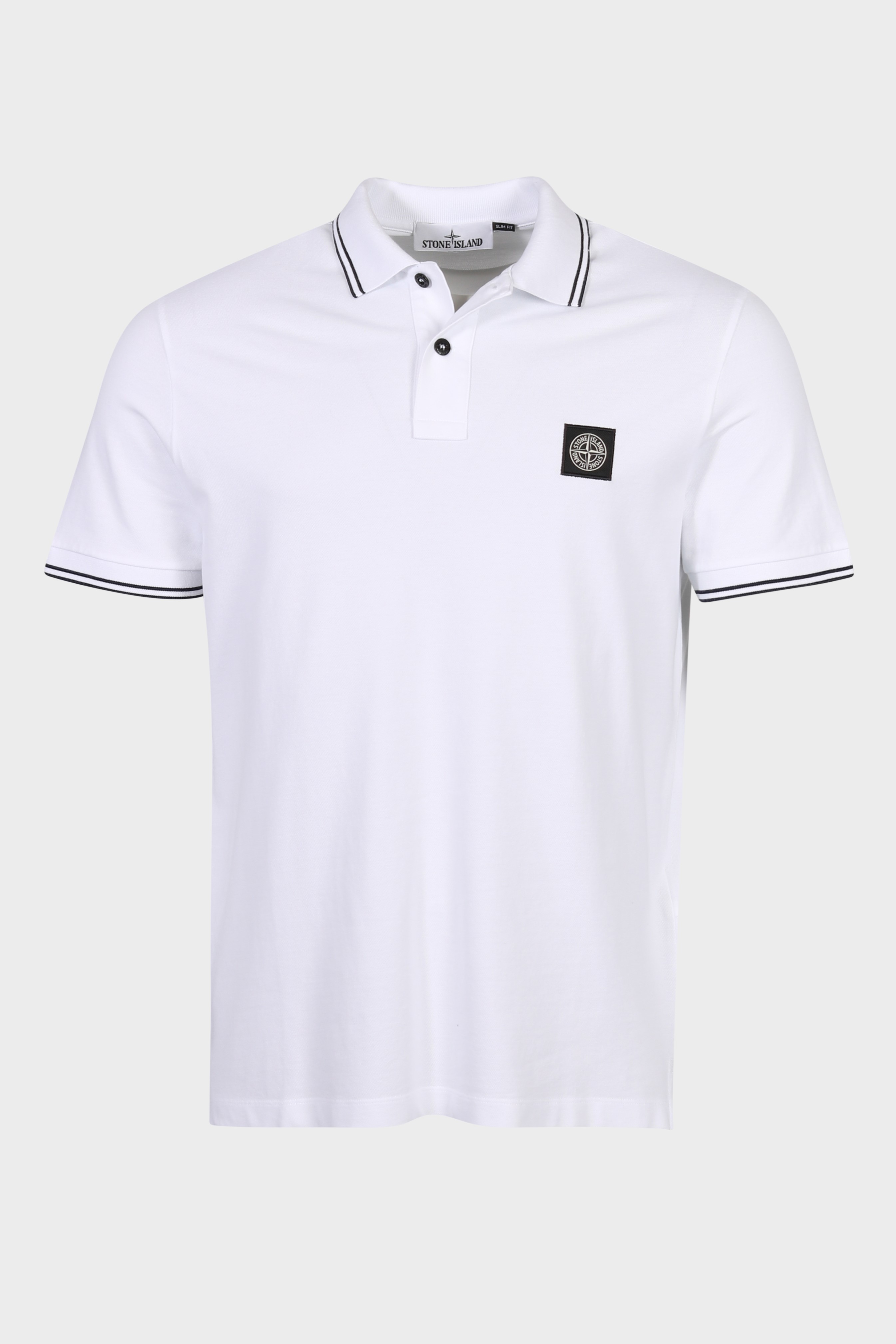 STONE ISLAND Slim Fit Polo Shirt in White XL