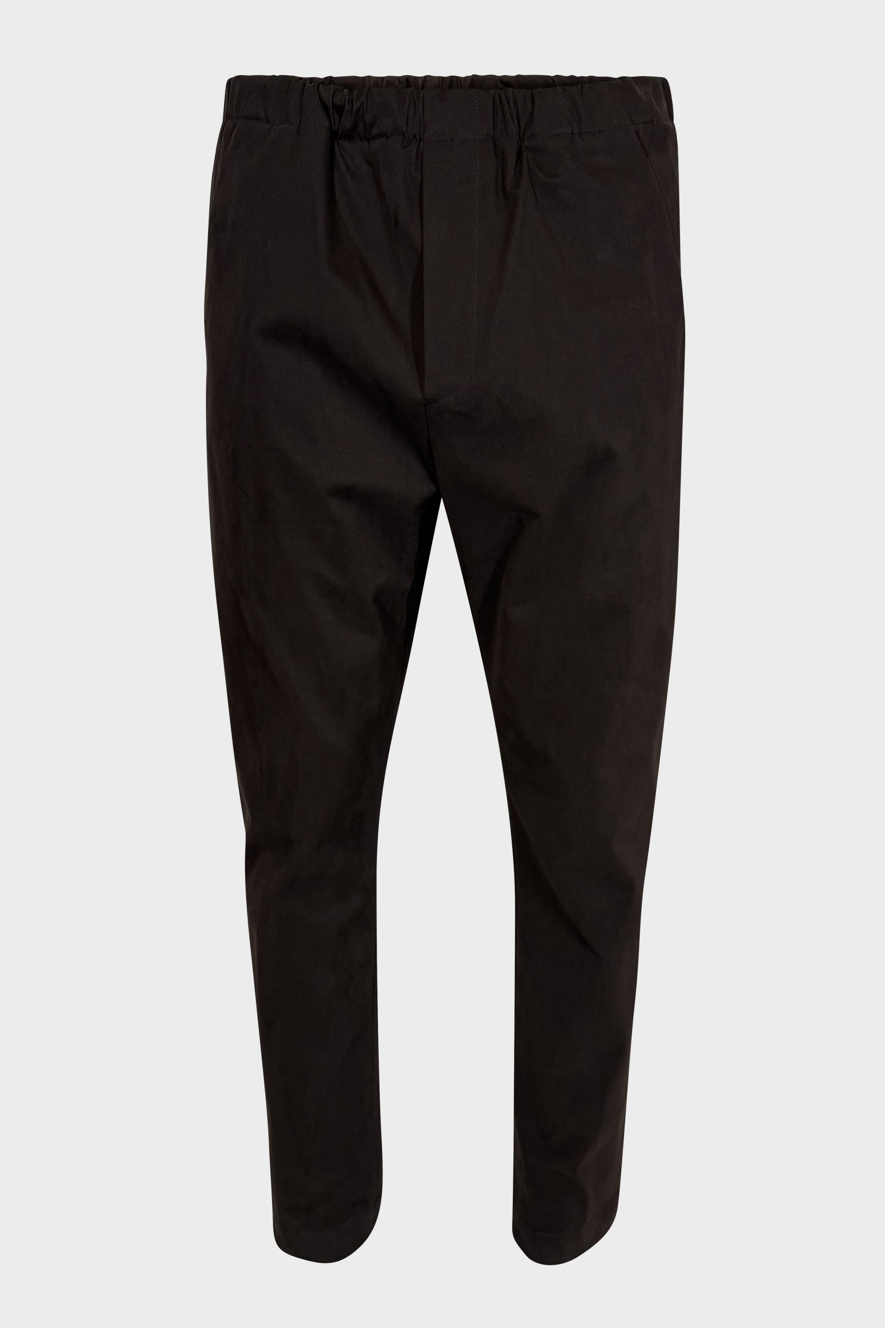 NINE:INTHE:MORNING Carrot Relaxed Fit Soft Cotton Pant in Dark Brown