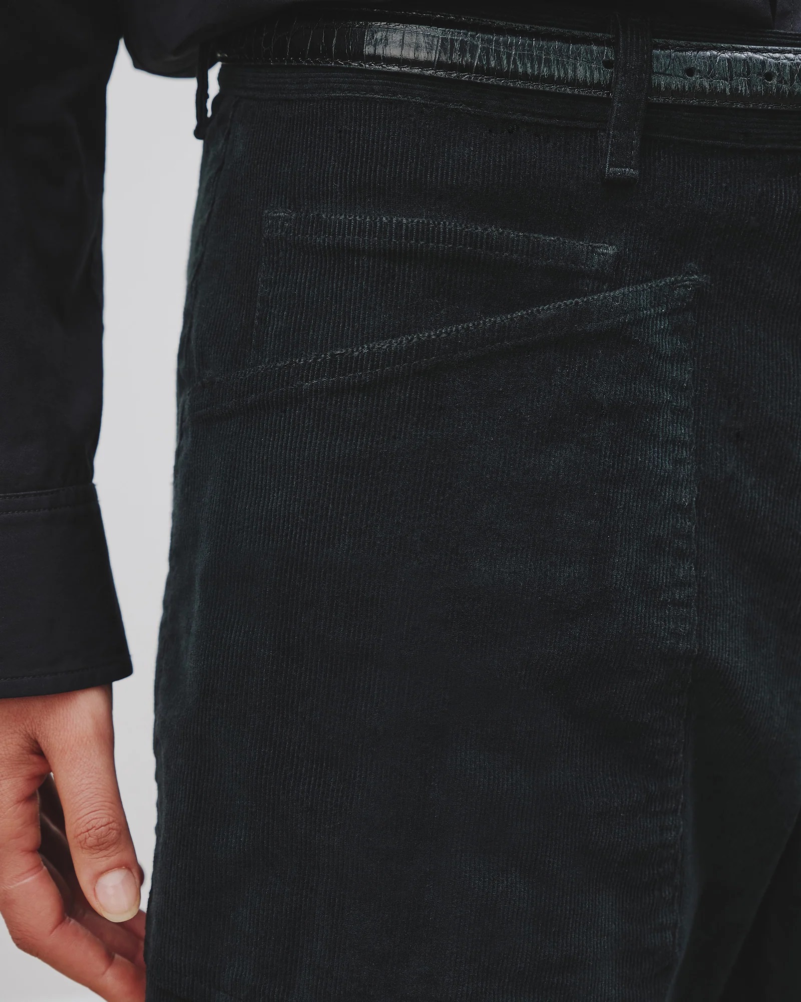 NILI LOTAN Corduroy Shon Pant in Black XL/8