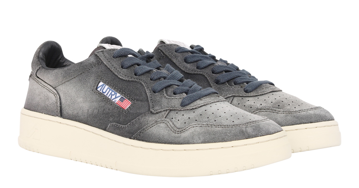 Autry Action Shoes Vintage Sneaker Suede Black Washed